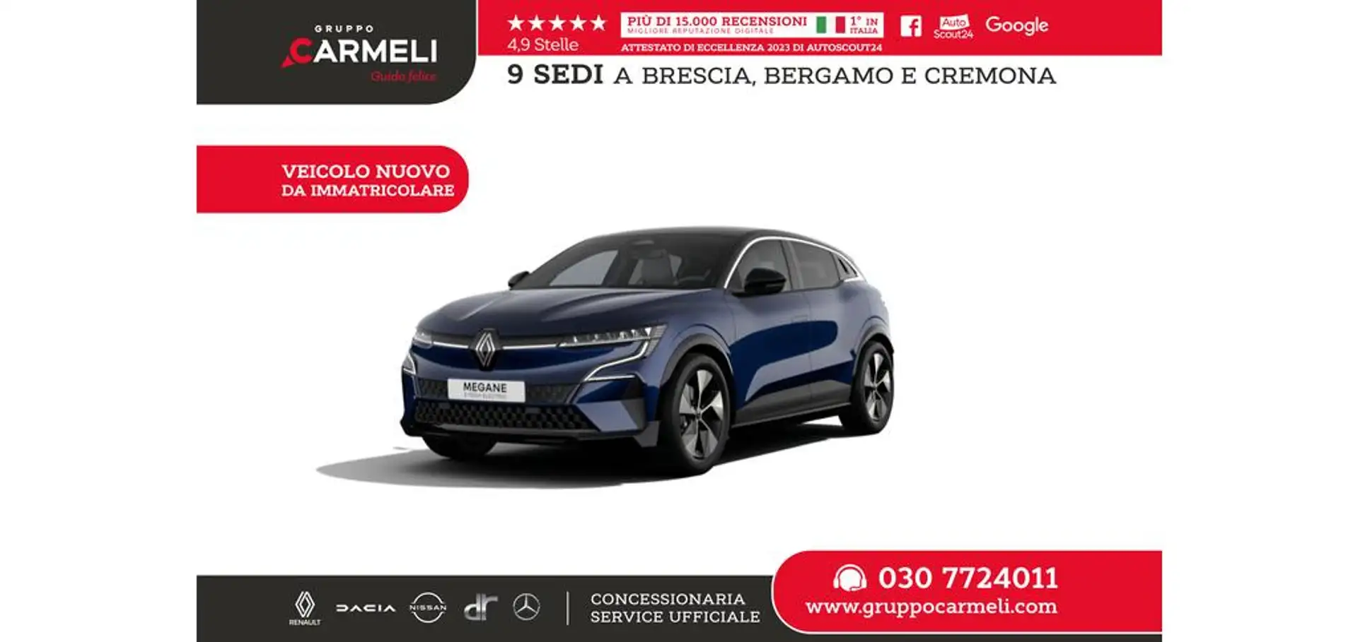 Renault Megane E-Tech Techno comfort range 220cv -ROTTAMAZIONE Blu/Azzurro - 1