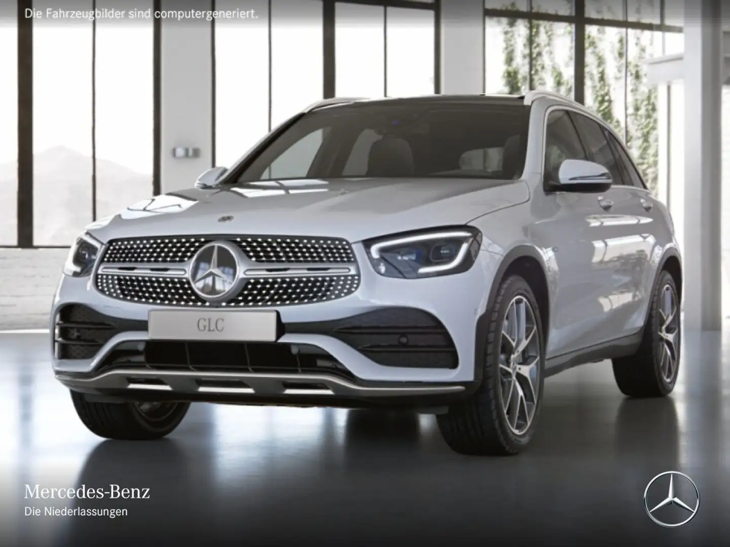 Mercedes-Benz GLC 300 e 4M AMG+PANO+MULTIBEAM+KAMERA+KEYLESS+9G Weiß - 2