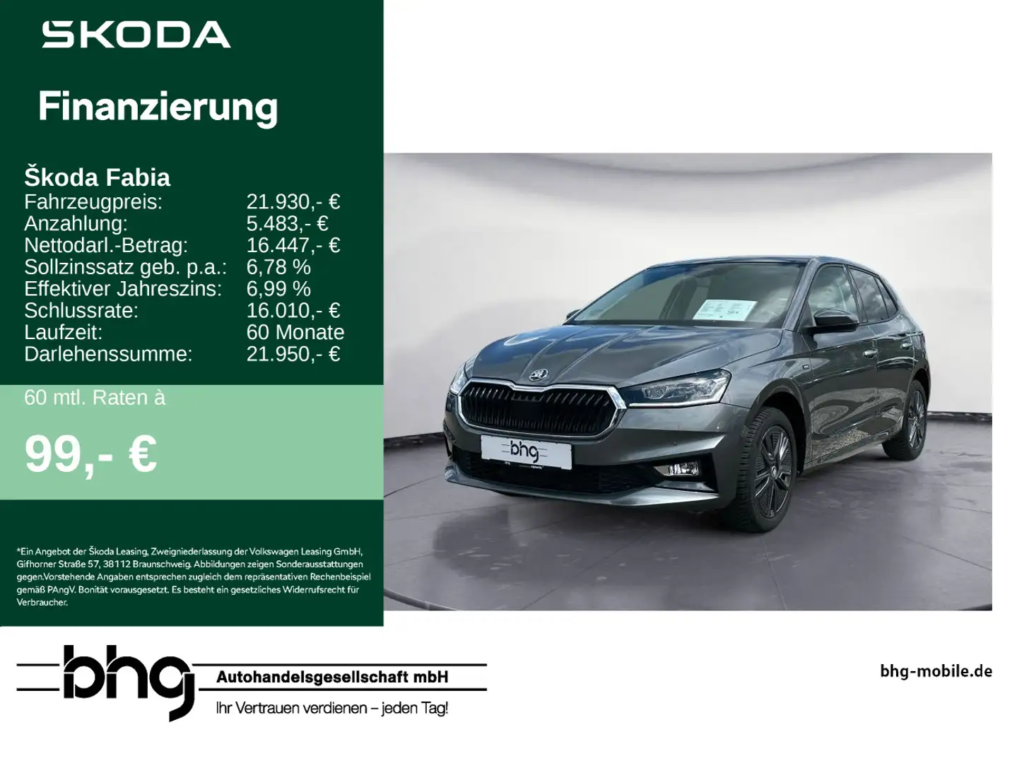 Skoda Fabia 1.0 TSI Drive DSG PANO LED KAMERA ACC VC+ Grigio - 1