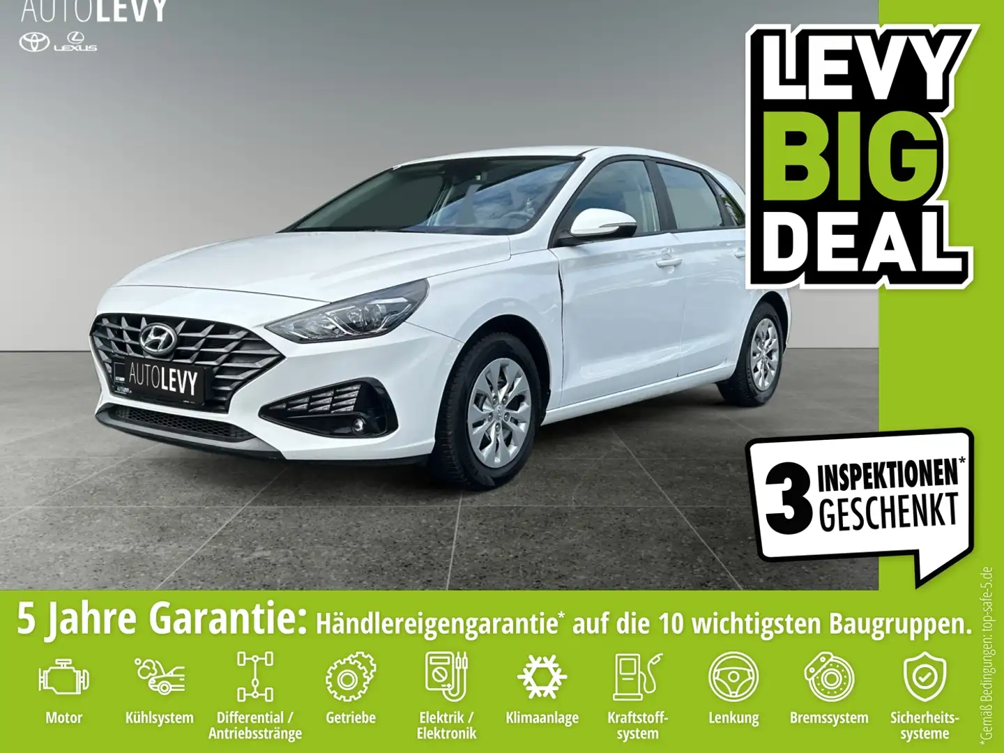 Hyundai i30 1.5 Pure +KLIMA+DAB+8-FACH BEREIFUNG+ZV/FB+ Weiß - 1