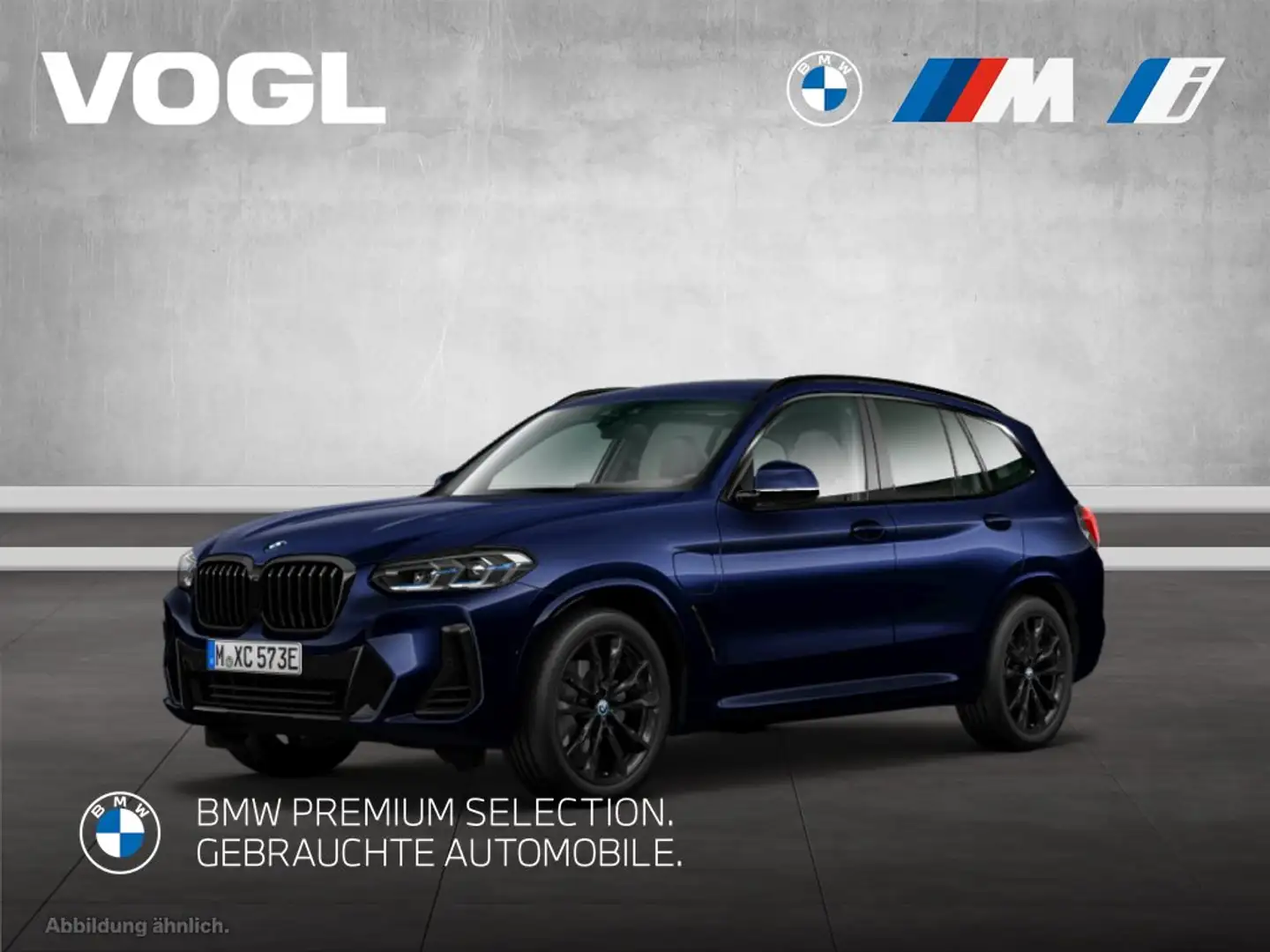 BMW X3 xDrive30e AHK SHZ HUD Bleu - 1