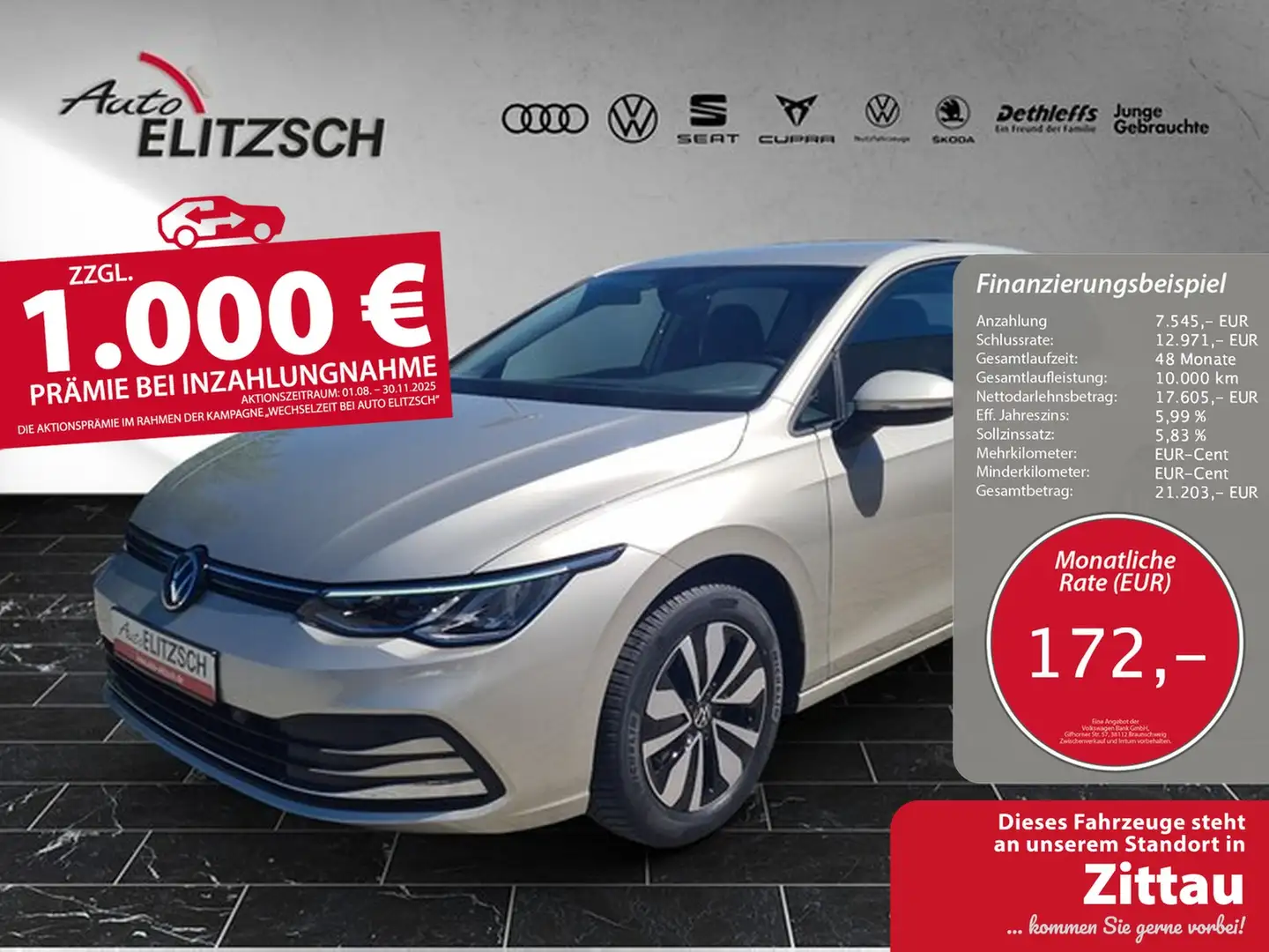 Volkswagen Golf VIII Move TSI LED RFK AID SH LM Grau - 1