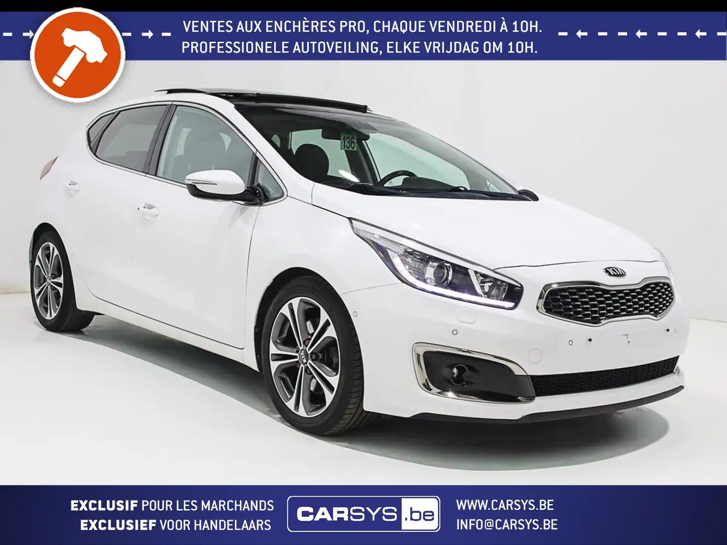 Kia Ceed / cee'd 1.6 - 135 CUIR - PANO - 17 - CAM - GPS Blanc - 1