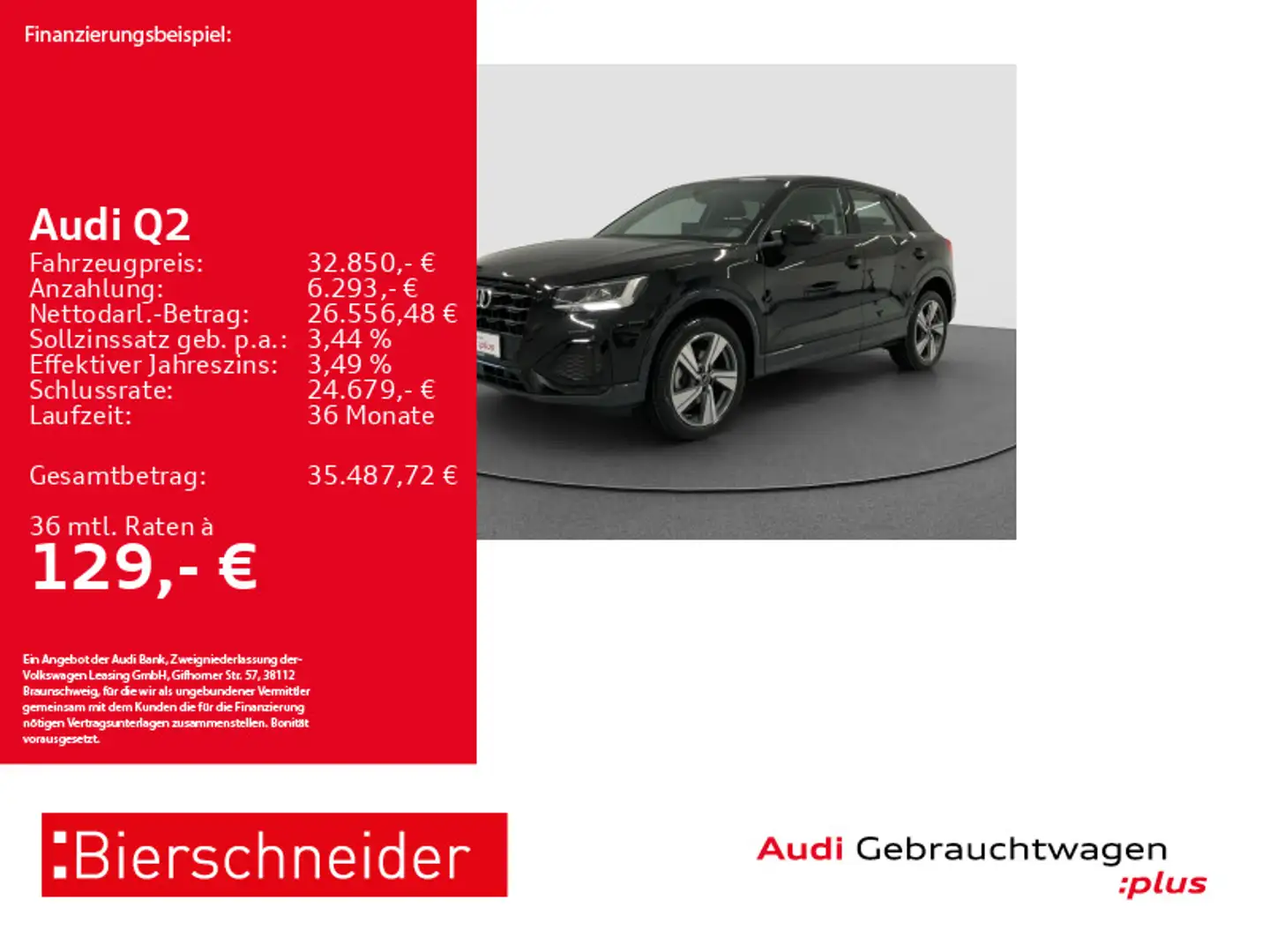 Audi Q2 40 TFSI qu advanced Black 18 CAM ACC SHZ PDC Schwarz - 1