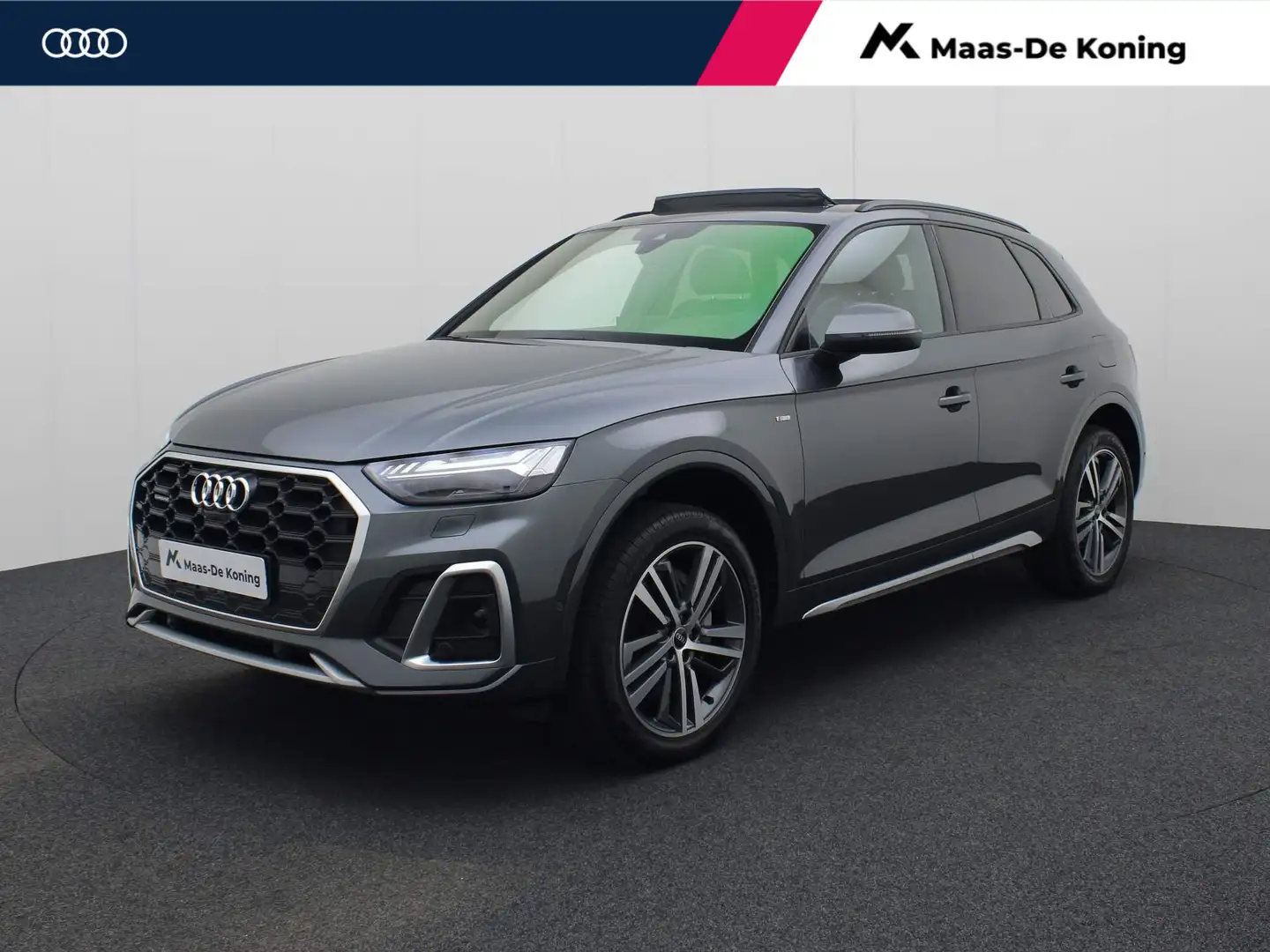Audi Q5 55 TFSIe 367PK quattro S Line · Panoramadak · Trek Grijs - 1