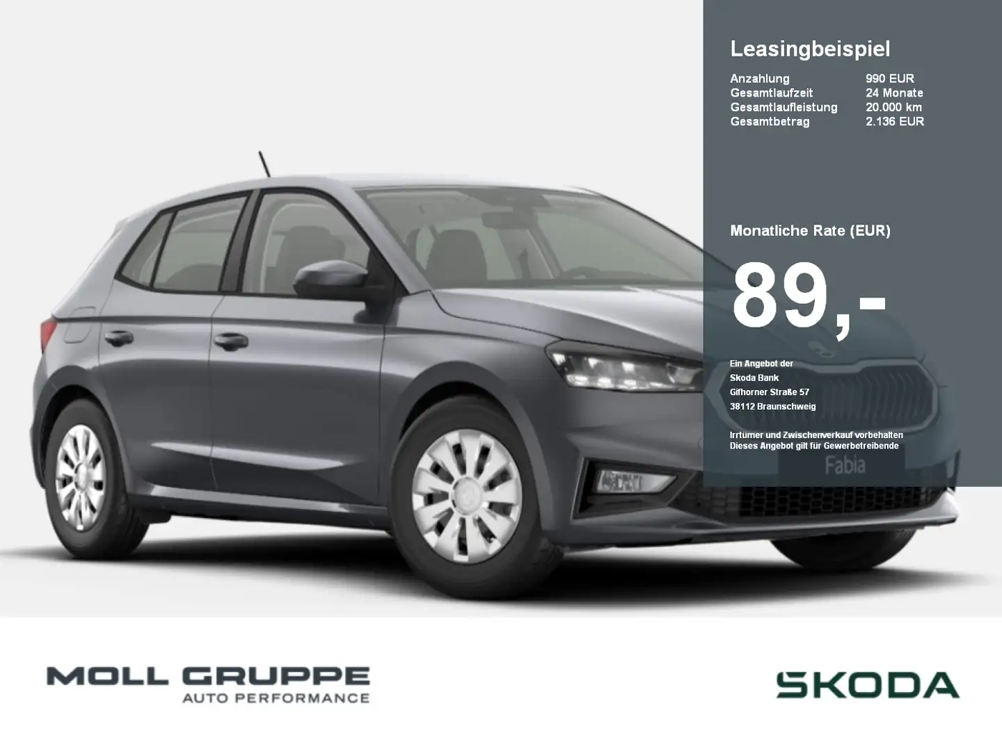 Skoda Fabia 1.0 MPI Essence LED PDC SHZ SOUNDSYS SPURH Grau - 1