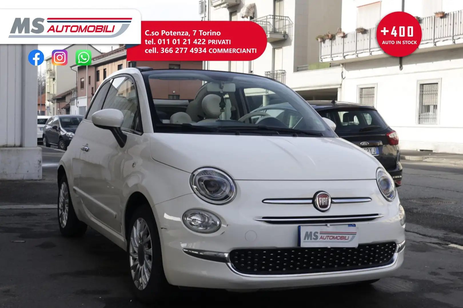 Fiat 500C FIAT 500C 1.2 Lounge Unicoproprietario Bianco - 1