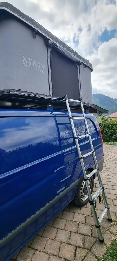 Mercedes-Benz Vito Camper-Ausbau | DACHZELT | AHK Blauw - 2