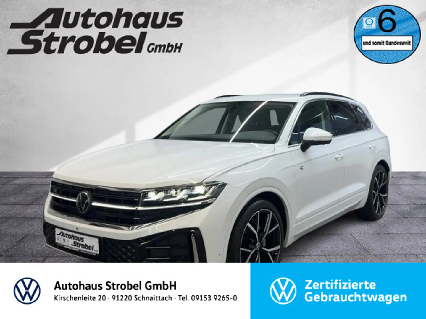 Volkswagen Touareg 3.0 V6 TDI DSG 4M R-Line ab 2,49% ACC AH Weiß - 1