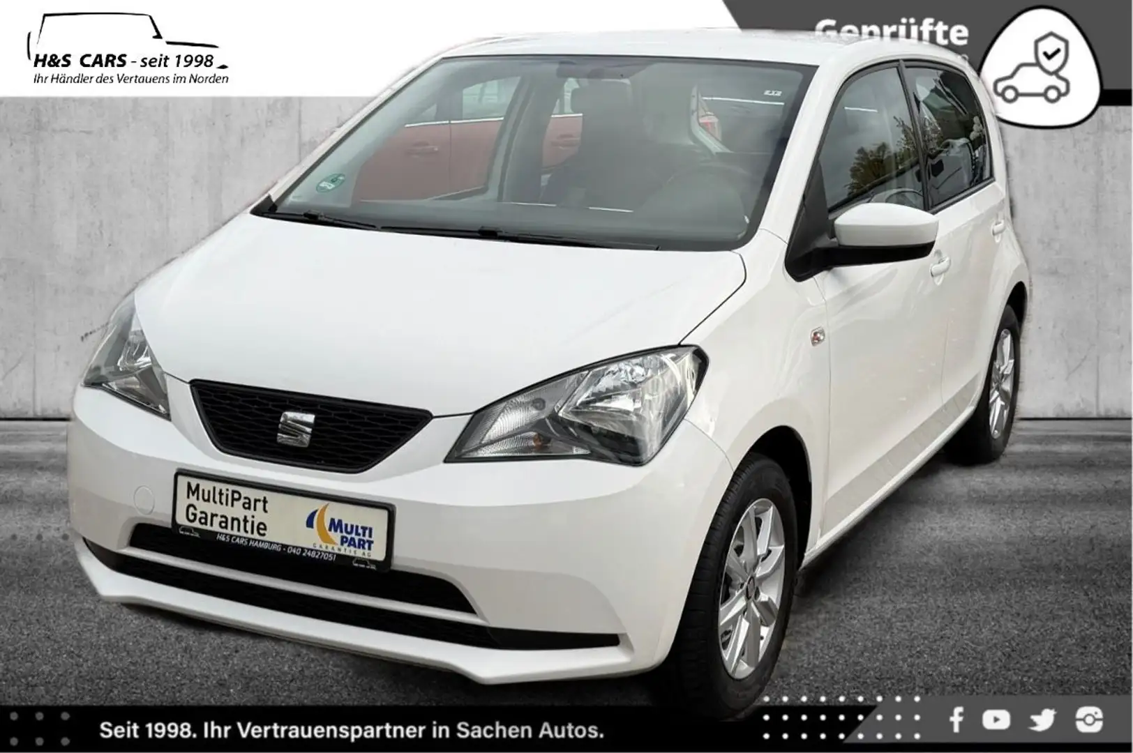 SEAT Mii 1.0 55kW Chic EDT. 1.H NAV KLIMAAT SITZH PDC Weiß - 2