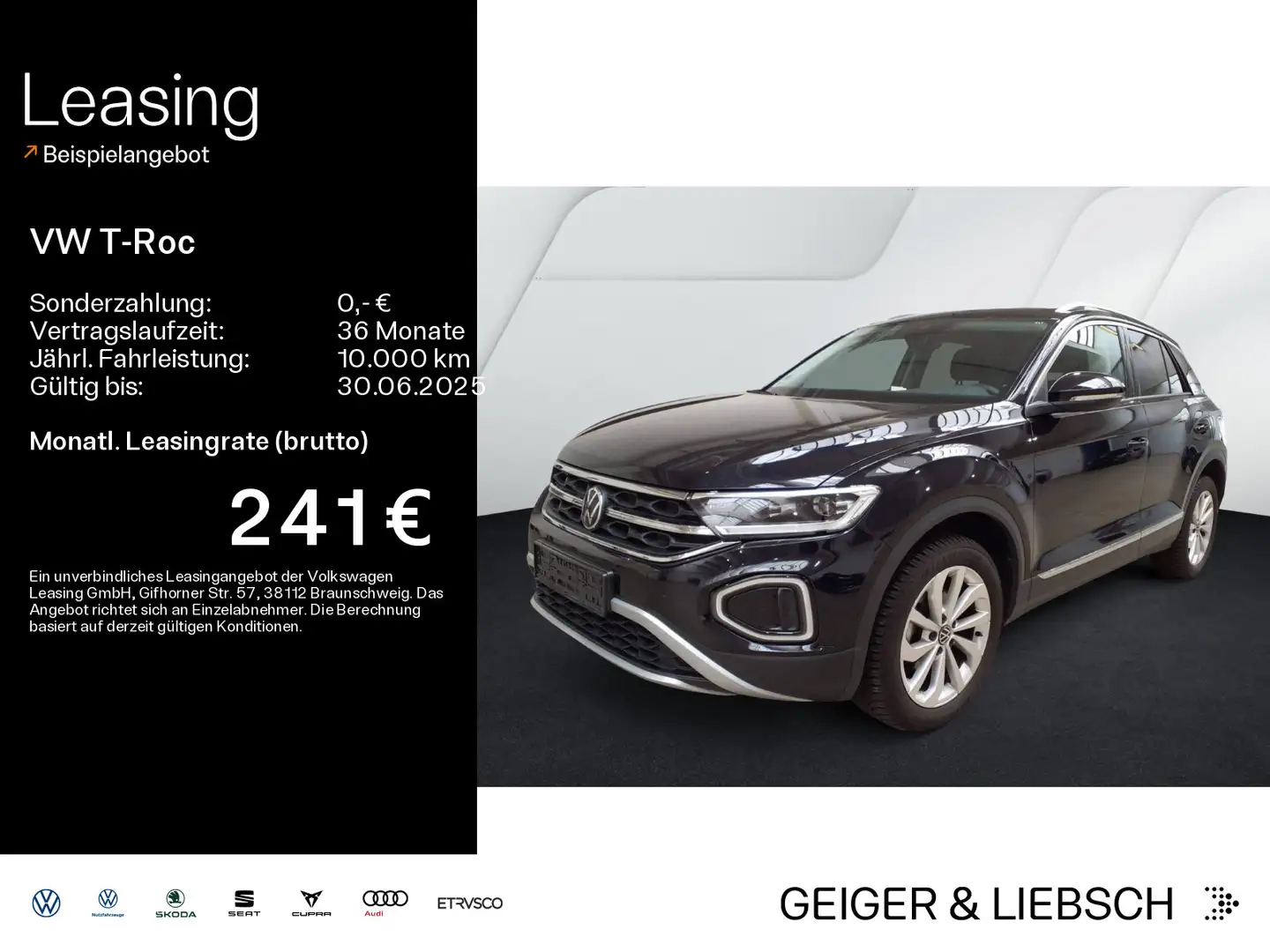 Volkswagen T-Roc T-ROC 1.5 TSI DSG STYLE*LED*AHK*NAVI*KLIMA*PDC*S Schwarz - 1
