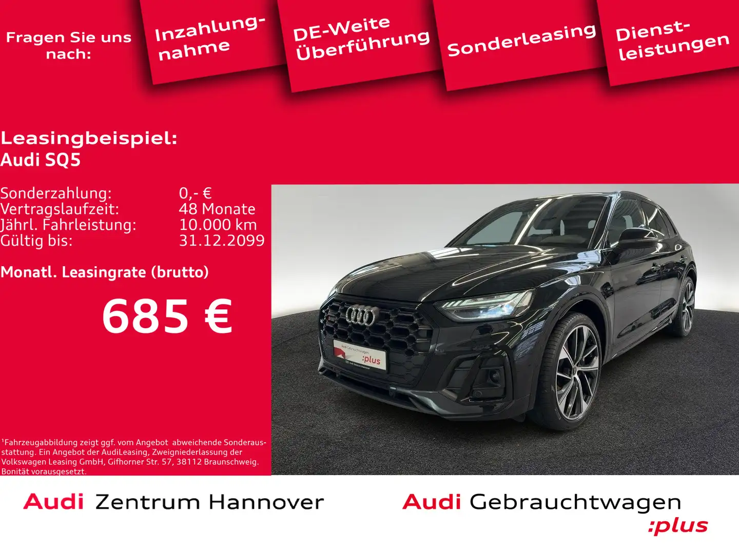 Audi SQ5 3.0 TDI quattro AHK B&O Kamera Luft Matrix Black - 1