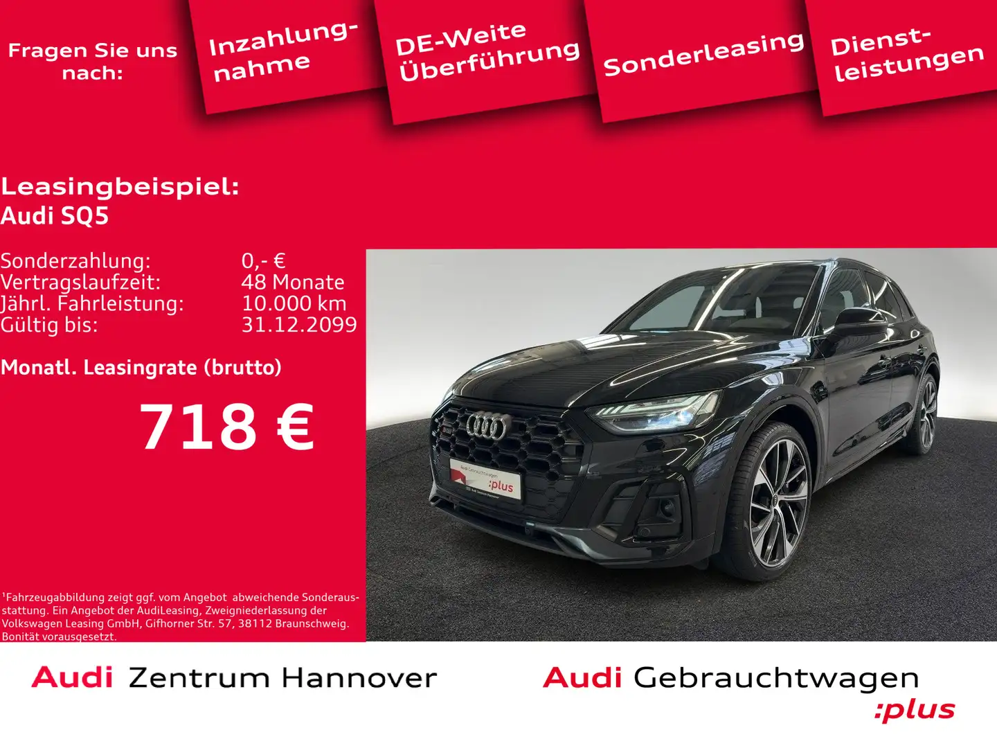 Audi SQ5 3.0 TDI quattro AHK B&O Kamera Luft Matrix Schwarz - 1