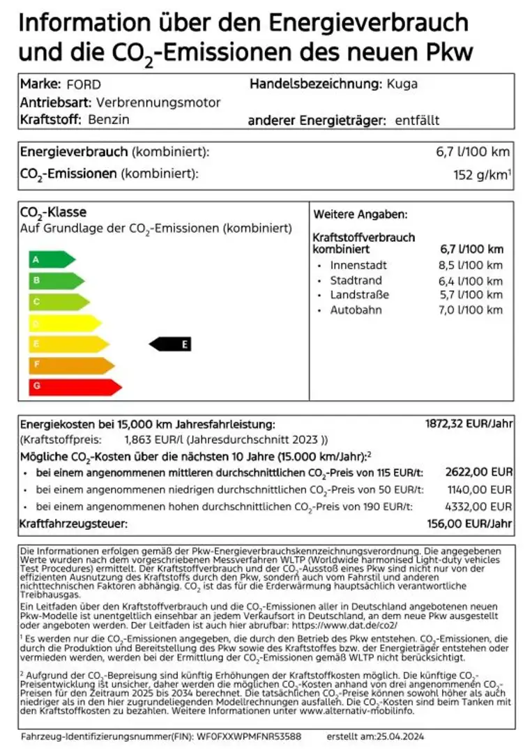Ford Kuga 1.5 EcoBoost ST-LINE X AGR-Sitze Panorama Silber - 2
