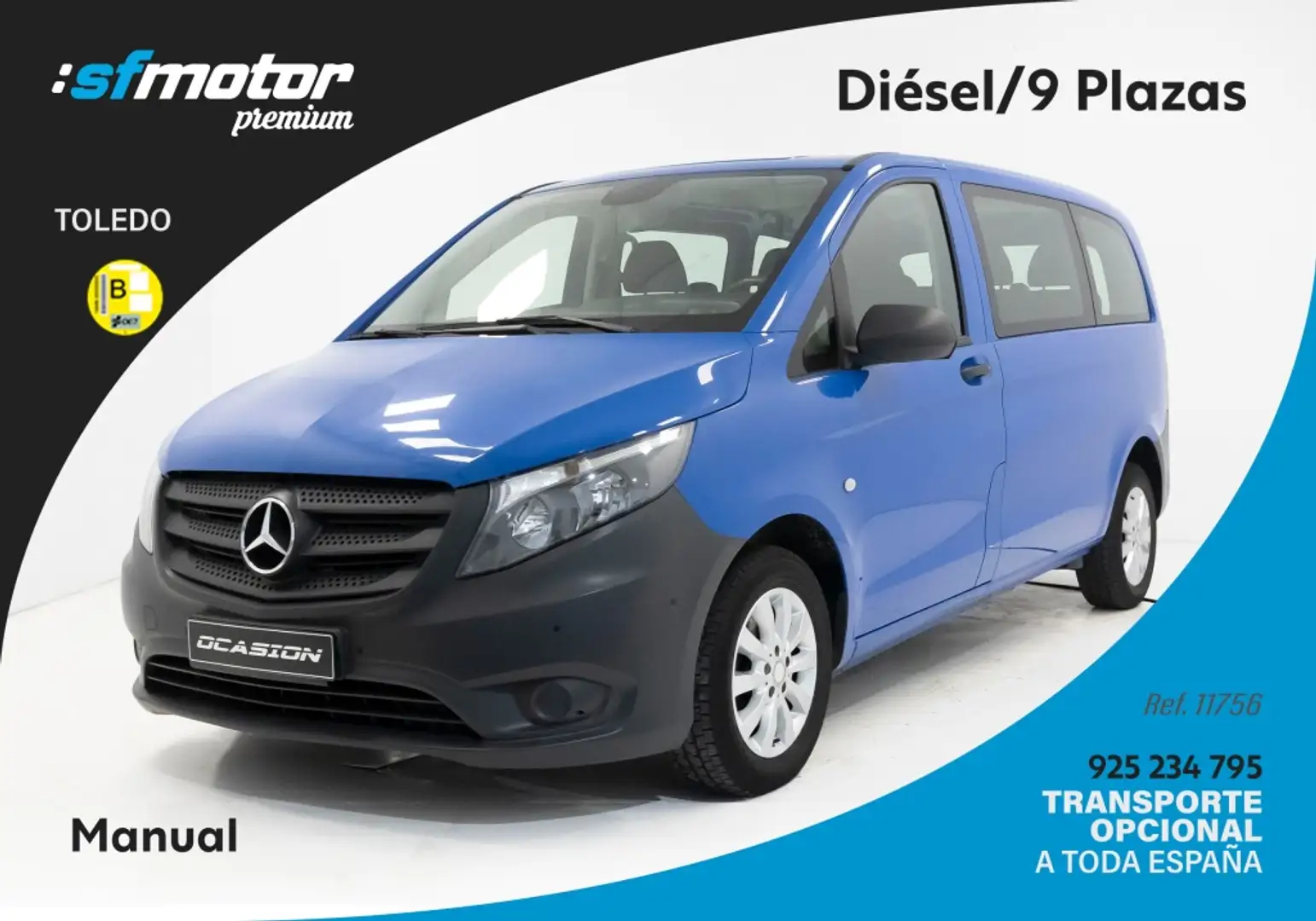 Mercedes-Benz Vito Tourer 109 CDI Base Larga Azul - 1