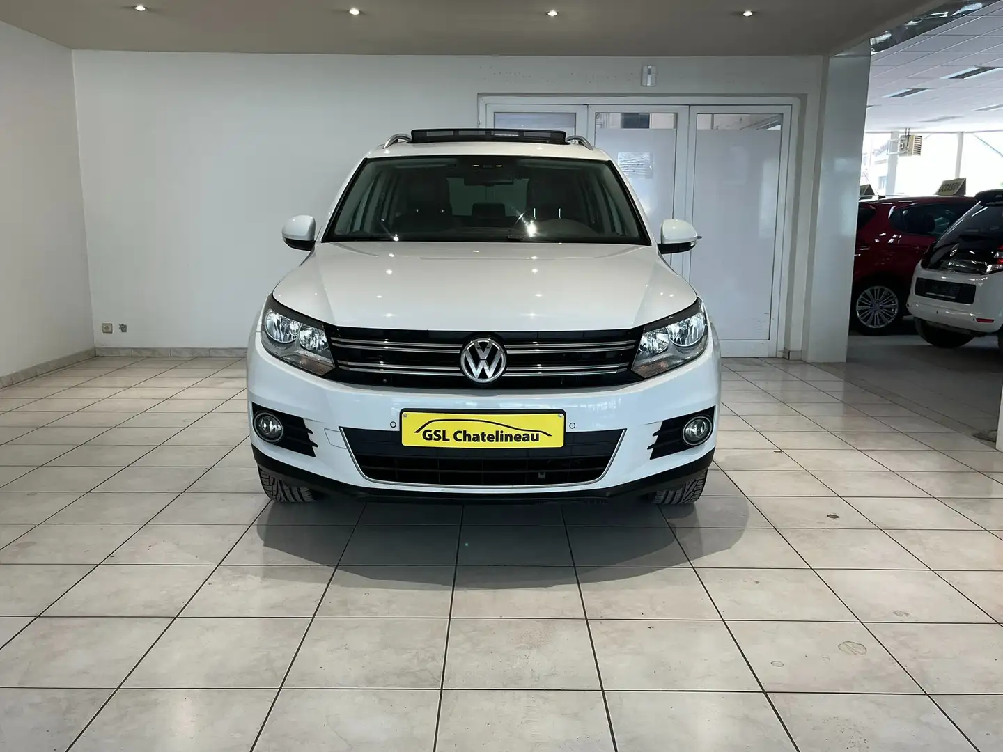 Volkswagen Tiguan 1.4TSI 122cv blanc Airco/GPS/Toit Ouvrant/Cuir Weiß - 2
