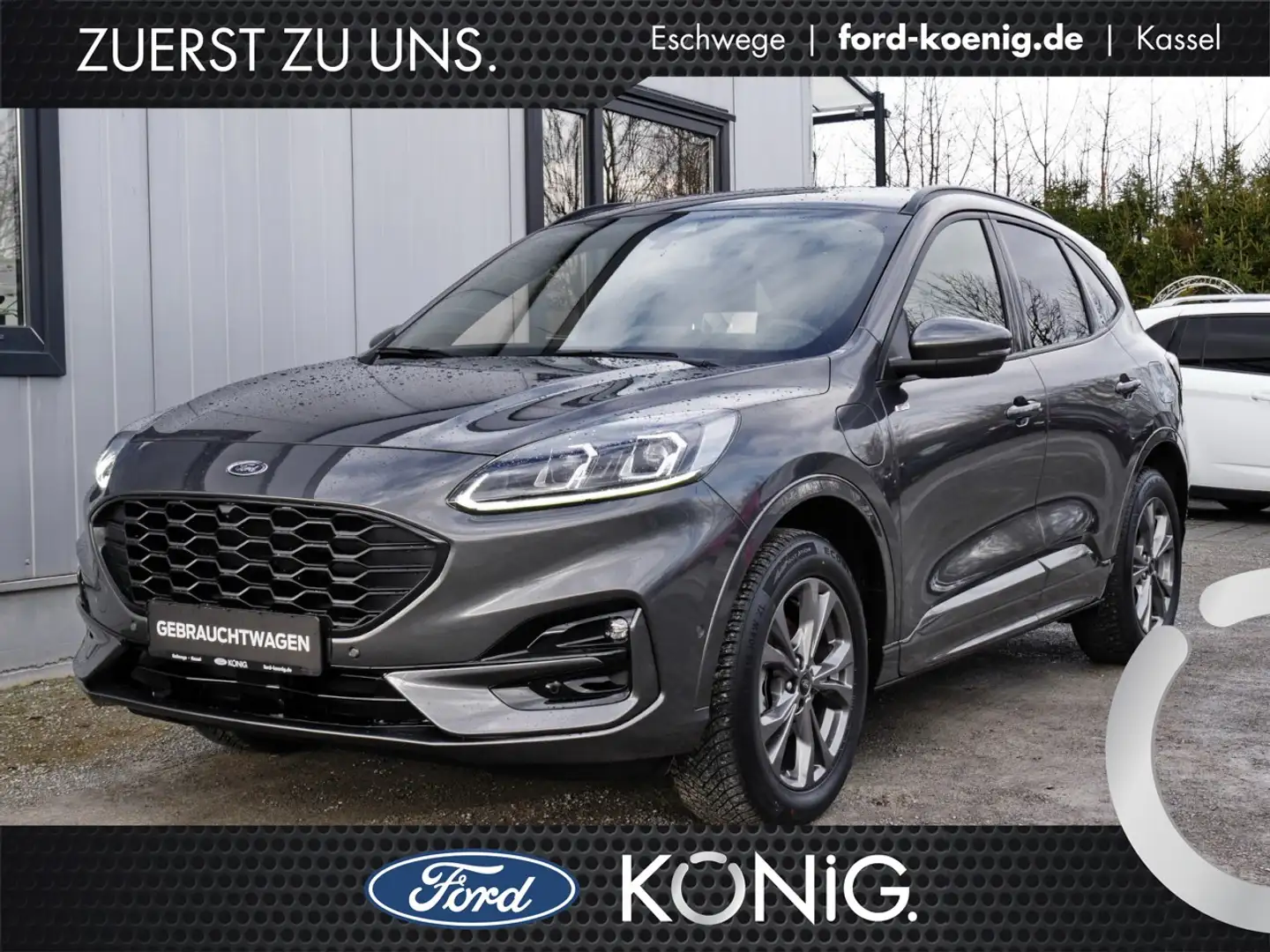 Ford Kuga ST-Line Plug-in-Hybrid mit AHK+Head-Up Klima Navi Grau - 1