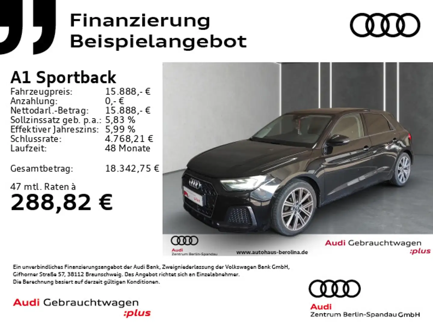 Audi A1 25 TFSI Adv. S tronic *LED*SHZ* Nero - 1