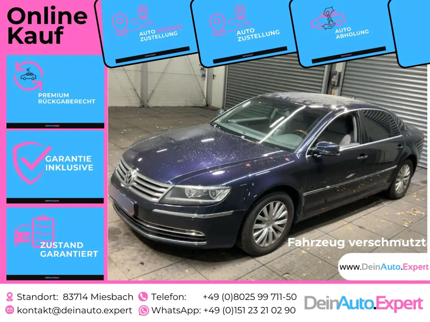 Volkswagen Phaeton V6 TDI 5-Sitzer 4Motion *LEDER*AHK*XENON*SHZG*uvm Blau - 1
