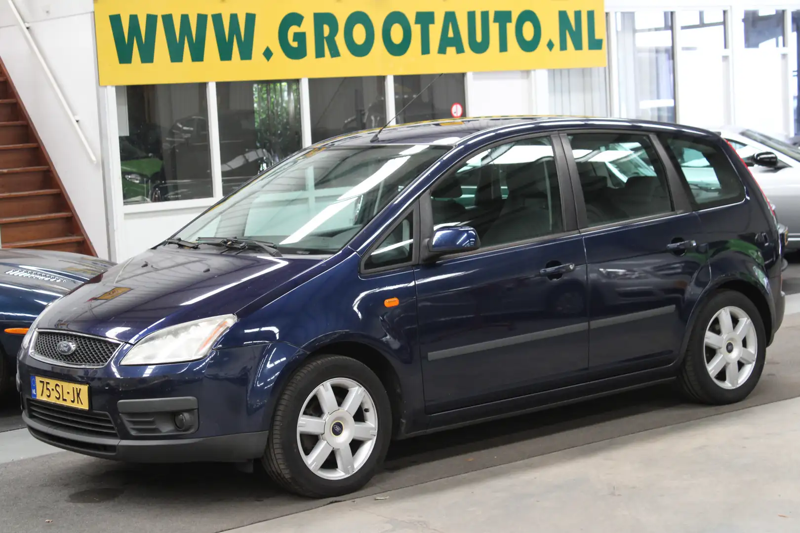 Ford Focus C-Max 1.6-16V Futura Airco, Cruise control, Stuurbekrach Blauw - 1