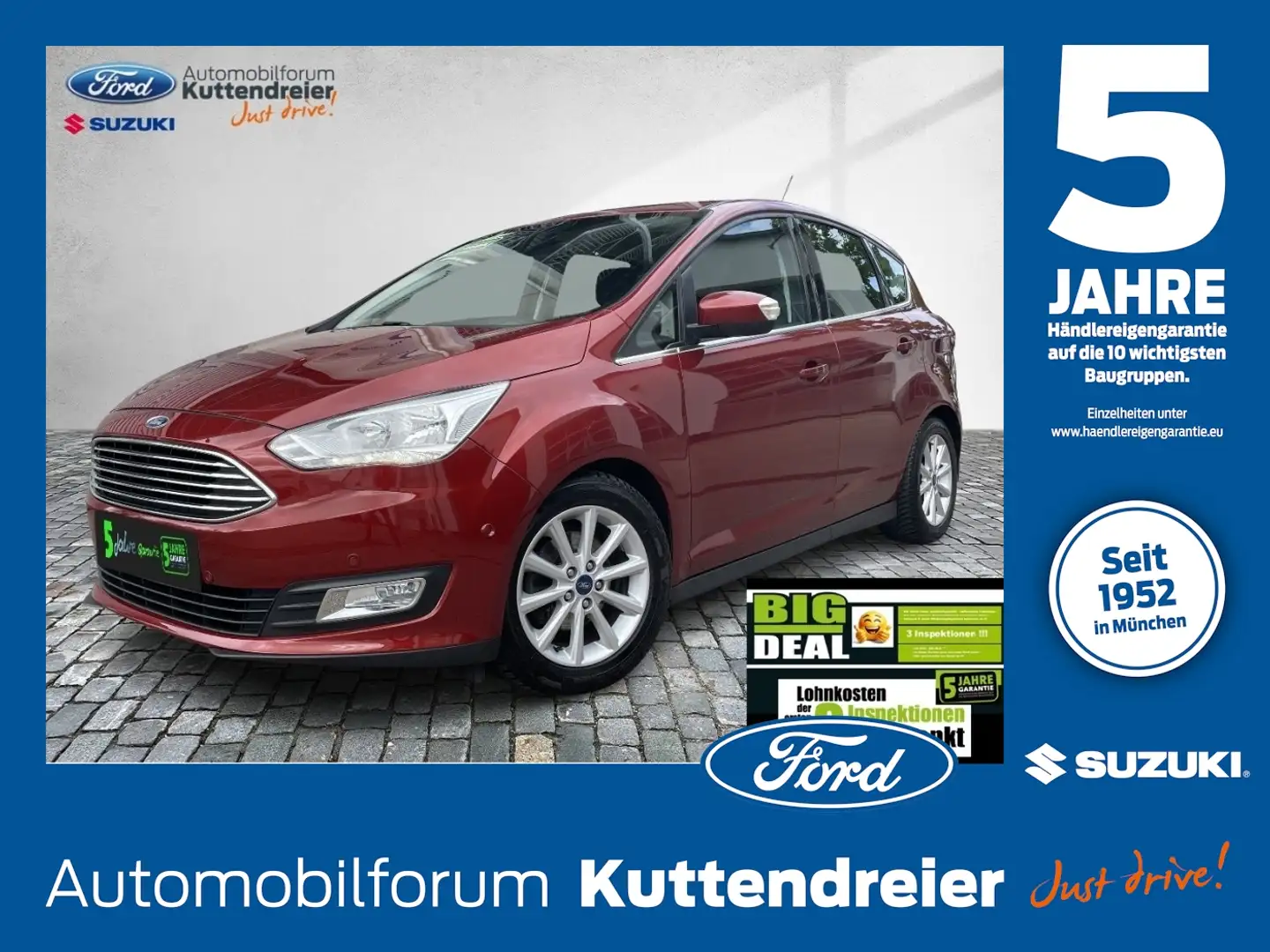Ford C-Max Titanium Navi Kamera 2xPDC Lenkr.Sitzheiz. Rouge - 1