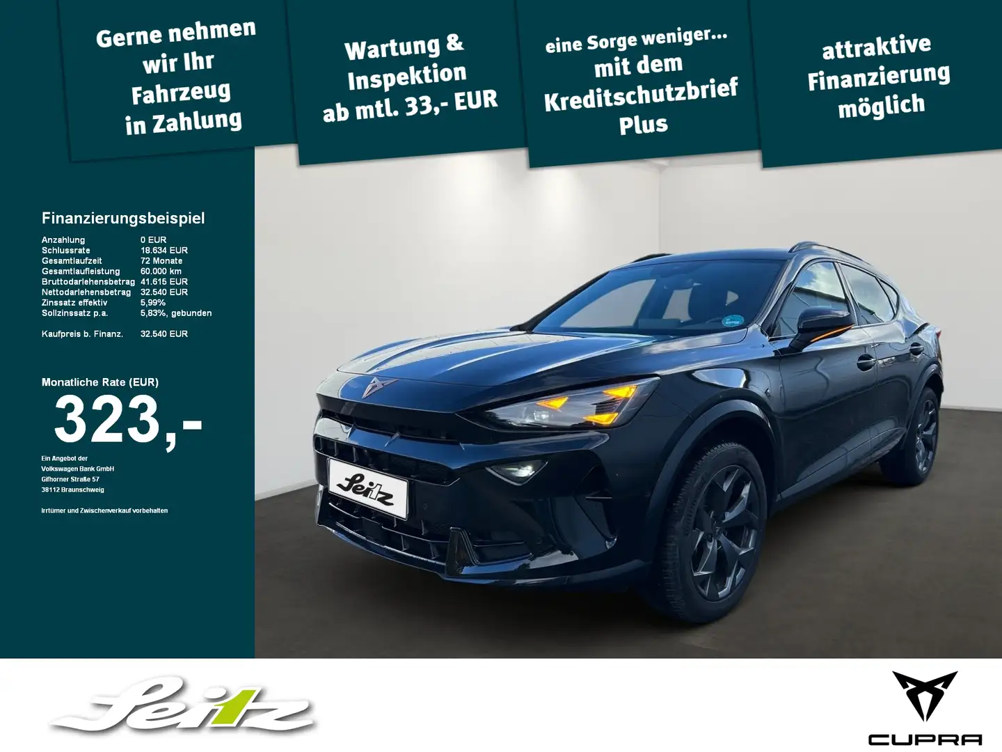 CUPRA Formentor 2.0 TDI *LED*KAMERA*NAVI*SITZH* Noir - 1