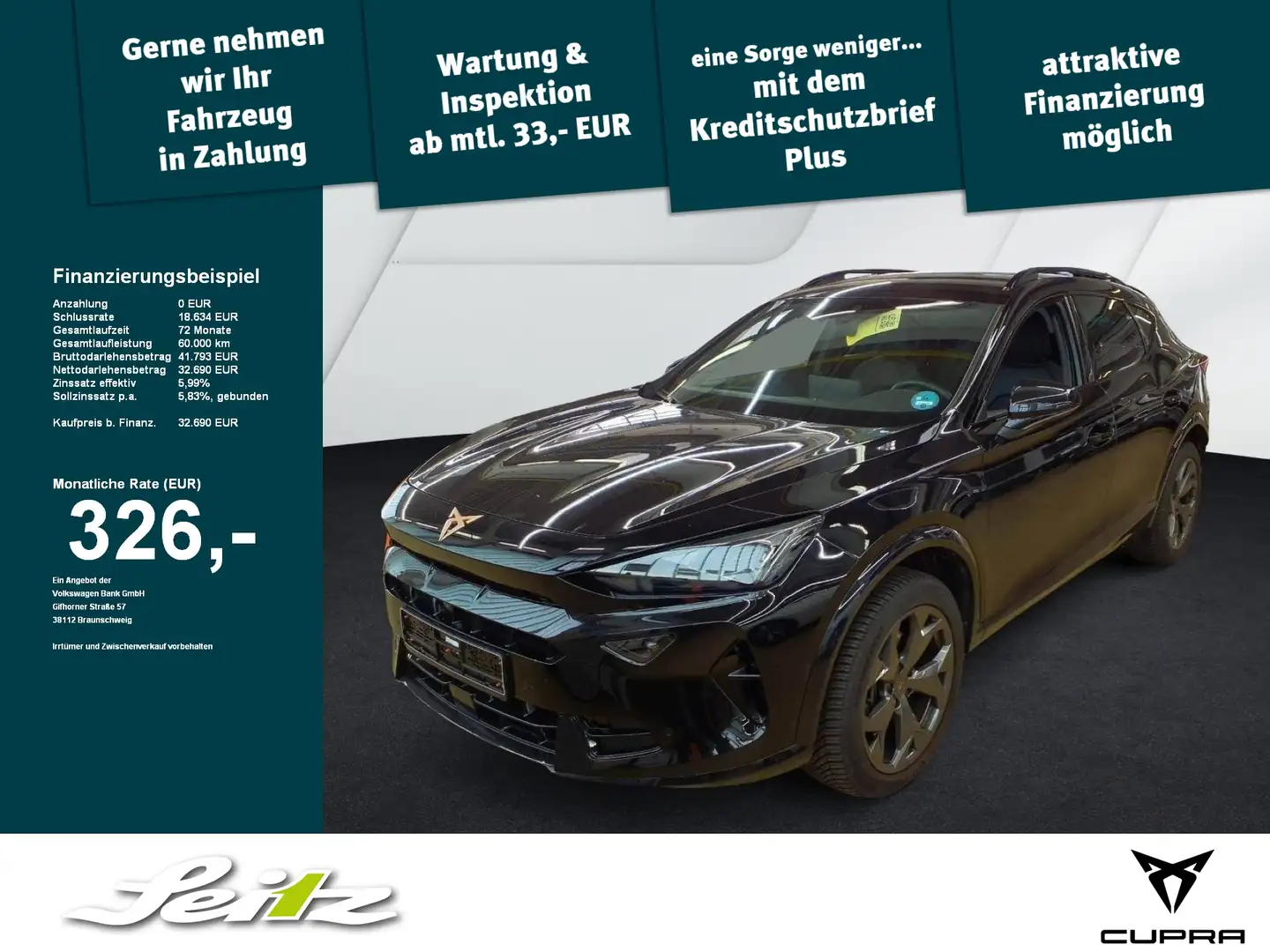 CUPRA Formentor 2.0 TDI *LED*KAMERA*NAVI*SITZH* Nero - 1