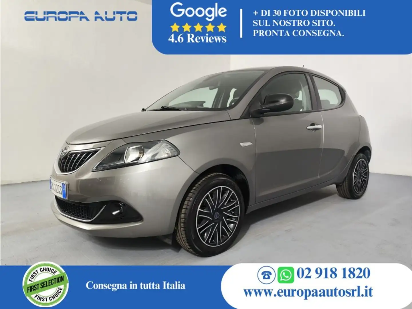 Lancia Ypsilon 1.0 FireFly 5 porte S&S Hybrid Ecochic Gold Grigio - 1
