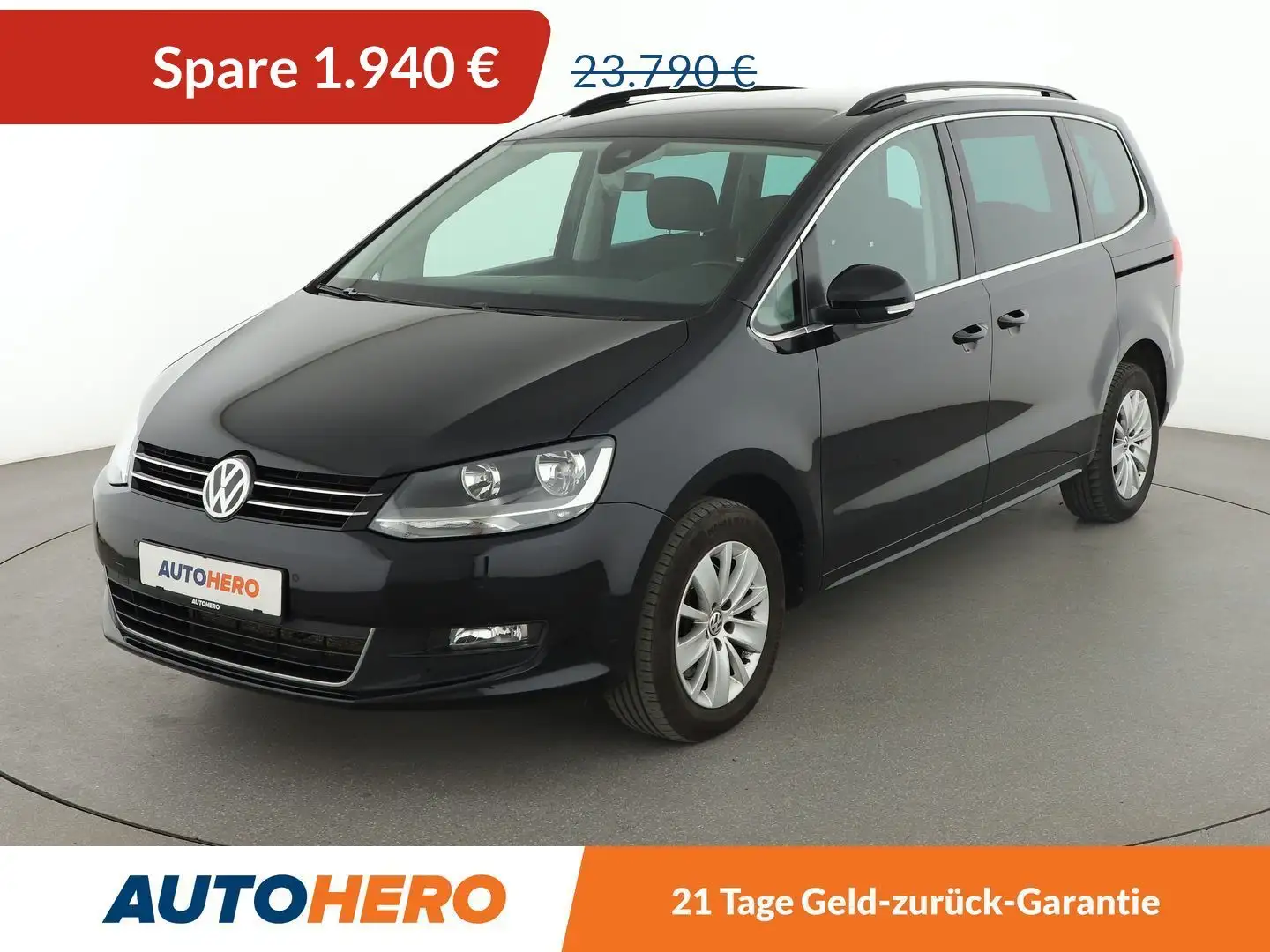 Volkswagen Sharan 1.4 TSI Comfortline BlueMotion Aut.*NAVI*SHZ*PDC* Schwarz - 1