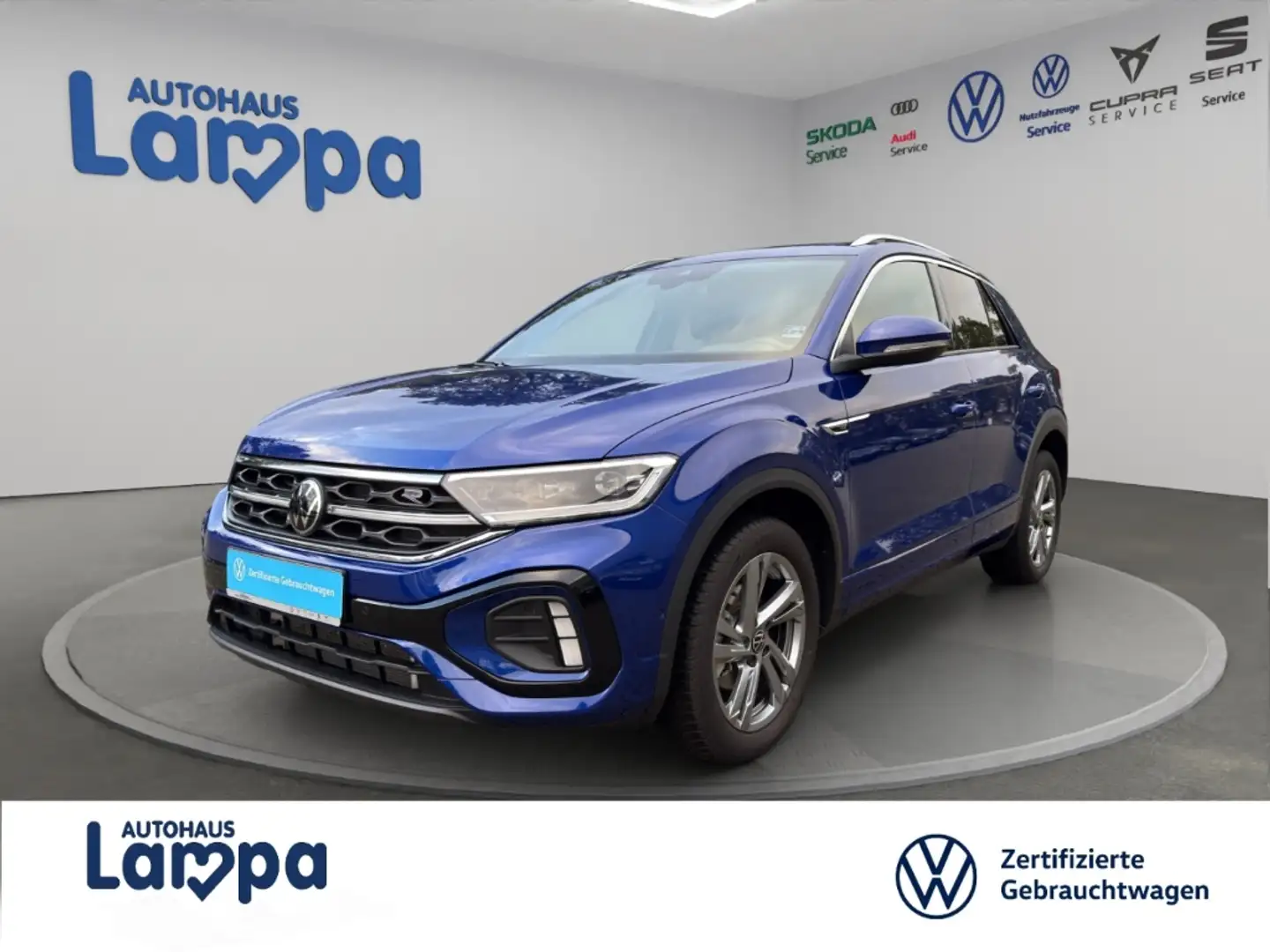 Volkswagen T-Roc R-Line 1.5 l TSI DSG AHK, ACC, MATRIX, RFK, SHZ Bleu - 1