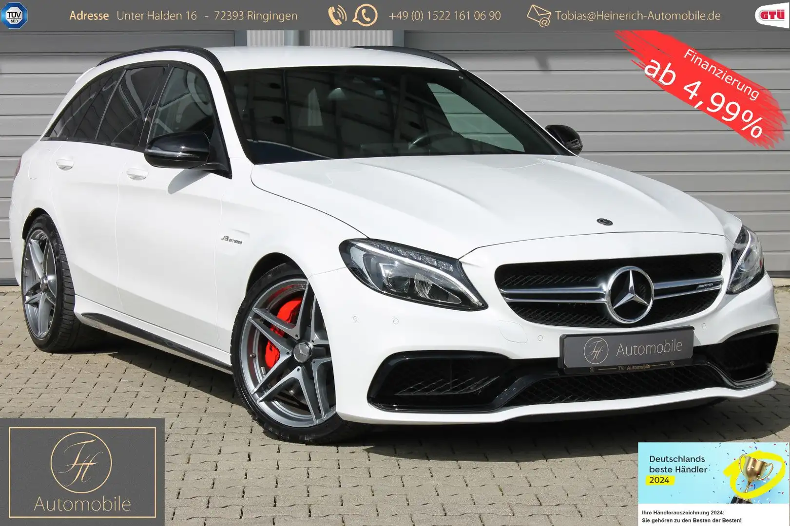 Mercedes-Benz C 63 AMG C 63 S AMG T*Perform. Sitze + Abgas*Drivers Pack Blanc - 1