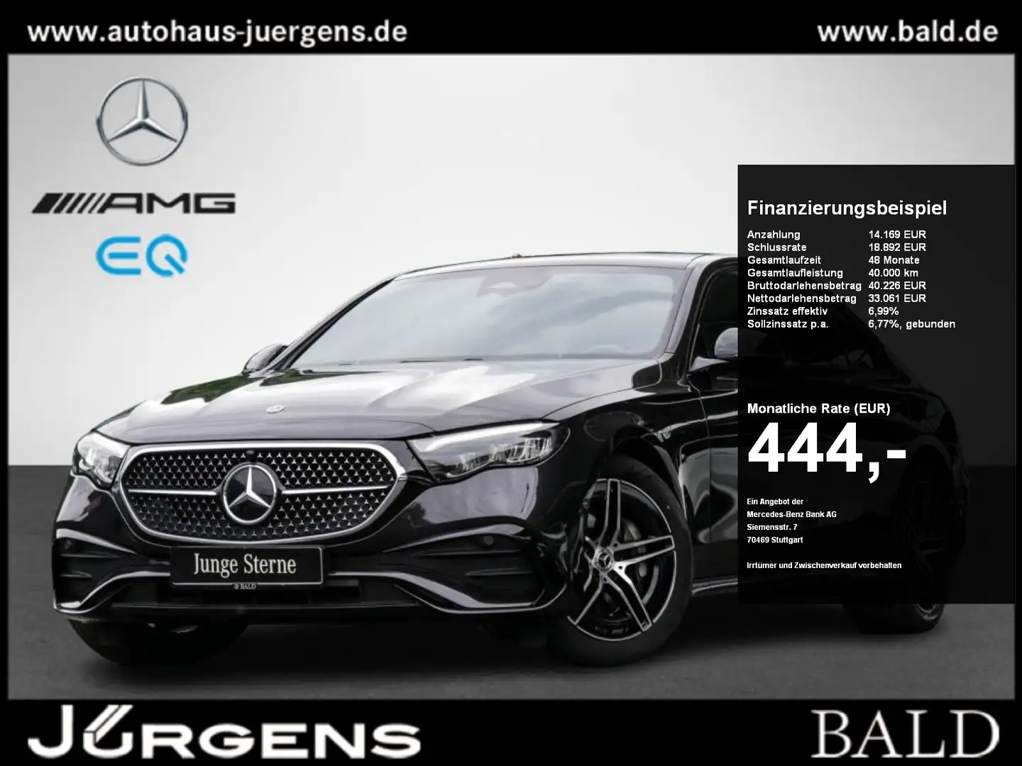 Mercedes-Benz E 200 AMG-Sport/LED/Cam/Pano/Night/Distr/Winter Grey - 1