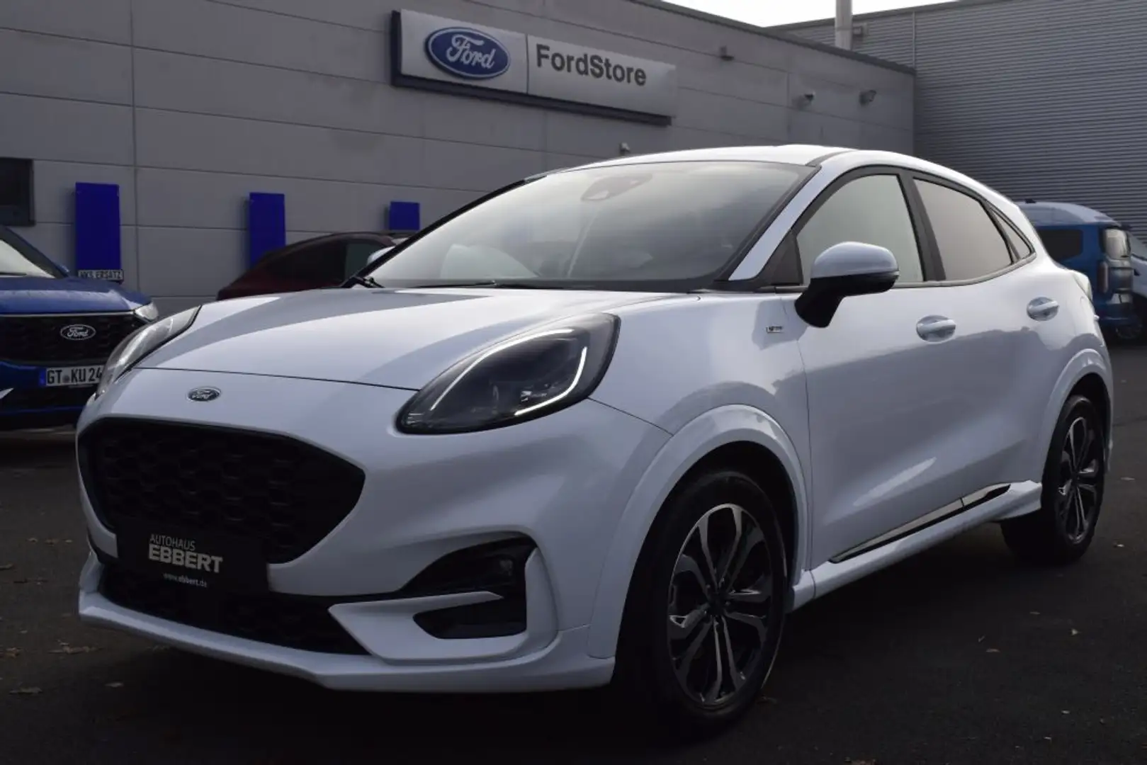Ford Puma ST-LINE 1.0 Hybrid, AHK, Klima, Allwetter Weiß - 1