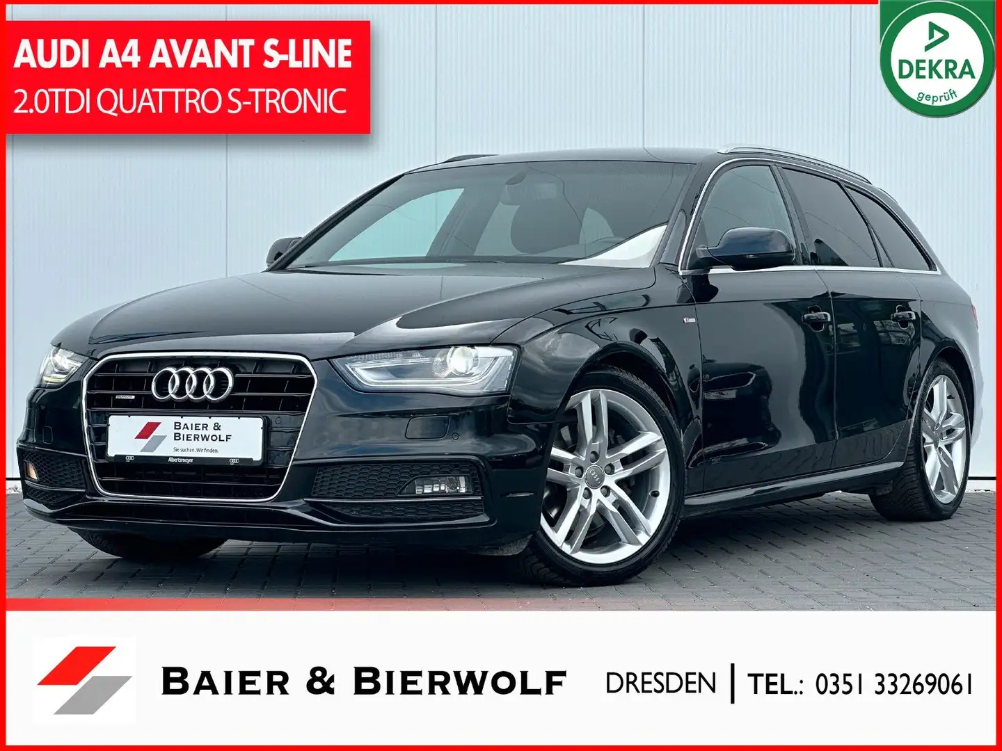 Audi A4 2.0TDI Avant QUATTRO S LINE S TRONIC KEYLESS Negro - 1