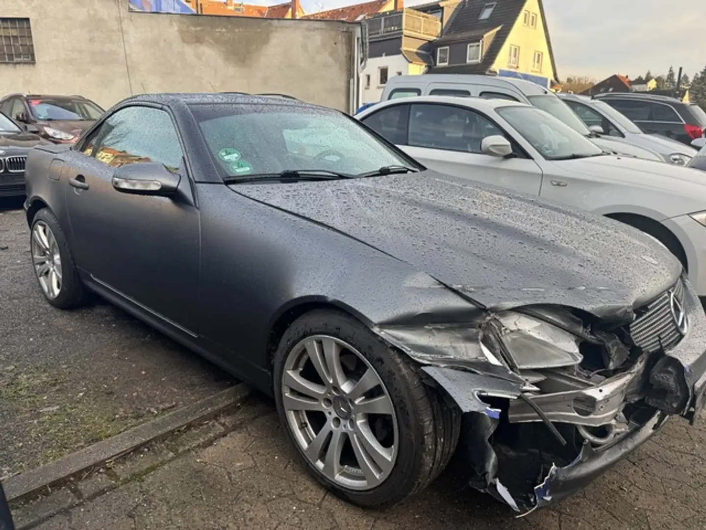 Mercedes-Benz SLK 200 Kompressor Auto Leder Unfall Grau - 1