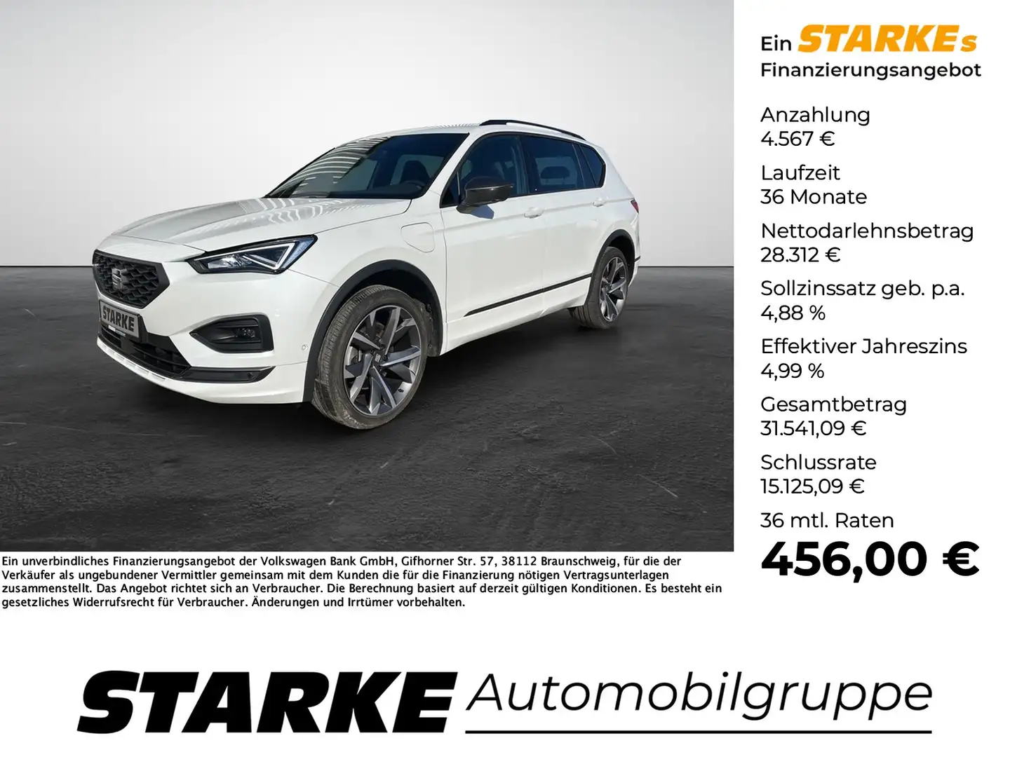 SEAT Tarraco 1.4 TSI DSG eHybrid FR-Line Weiß - 1