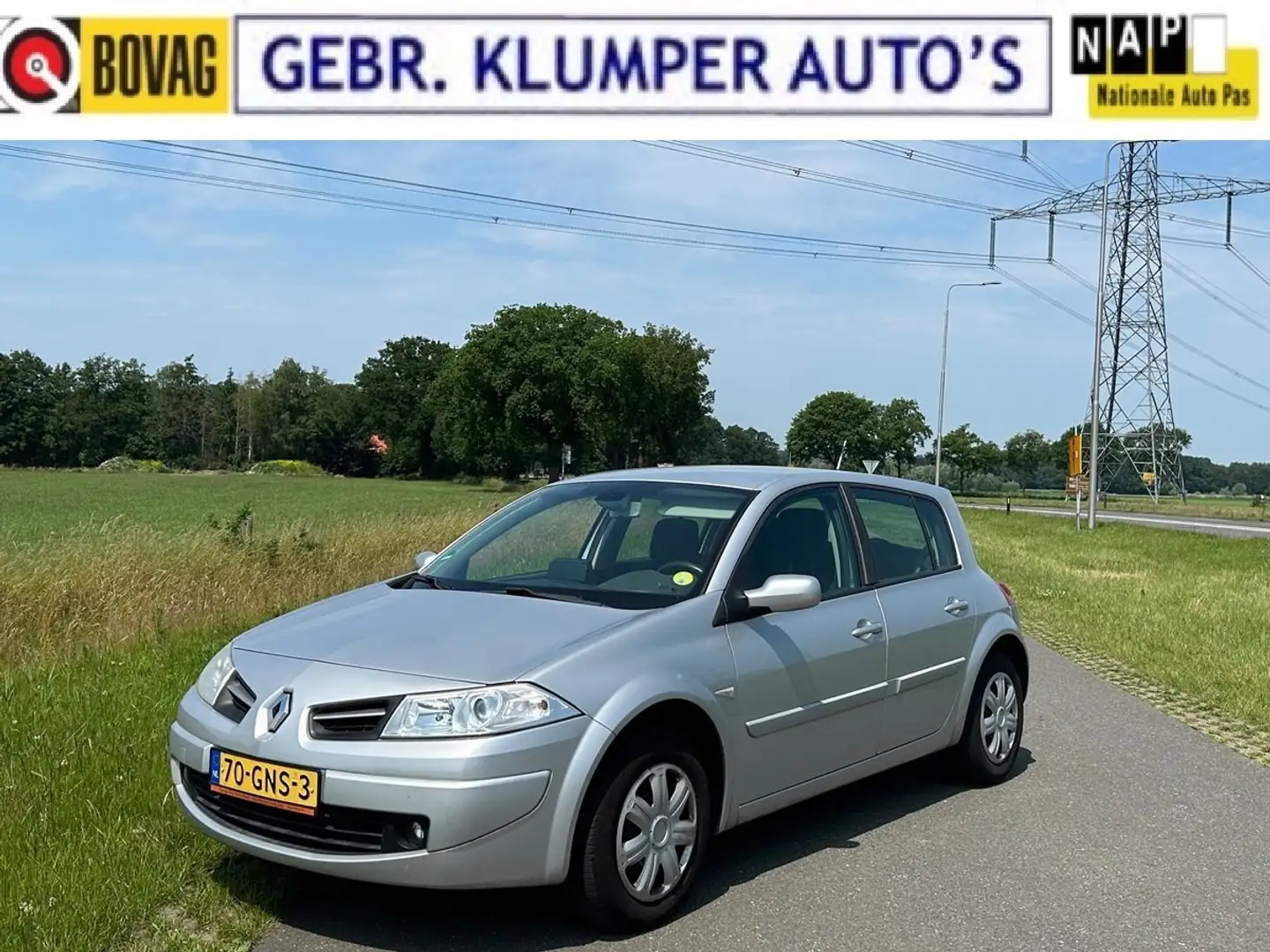 Renault Megane 1.6-16V Bnss L. Airco/ECC, Cruise, Navi, Isofix Grau - 1
