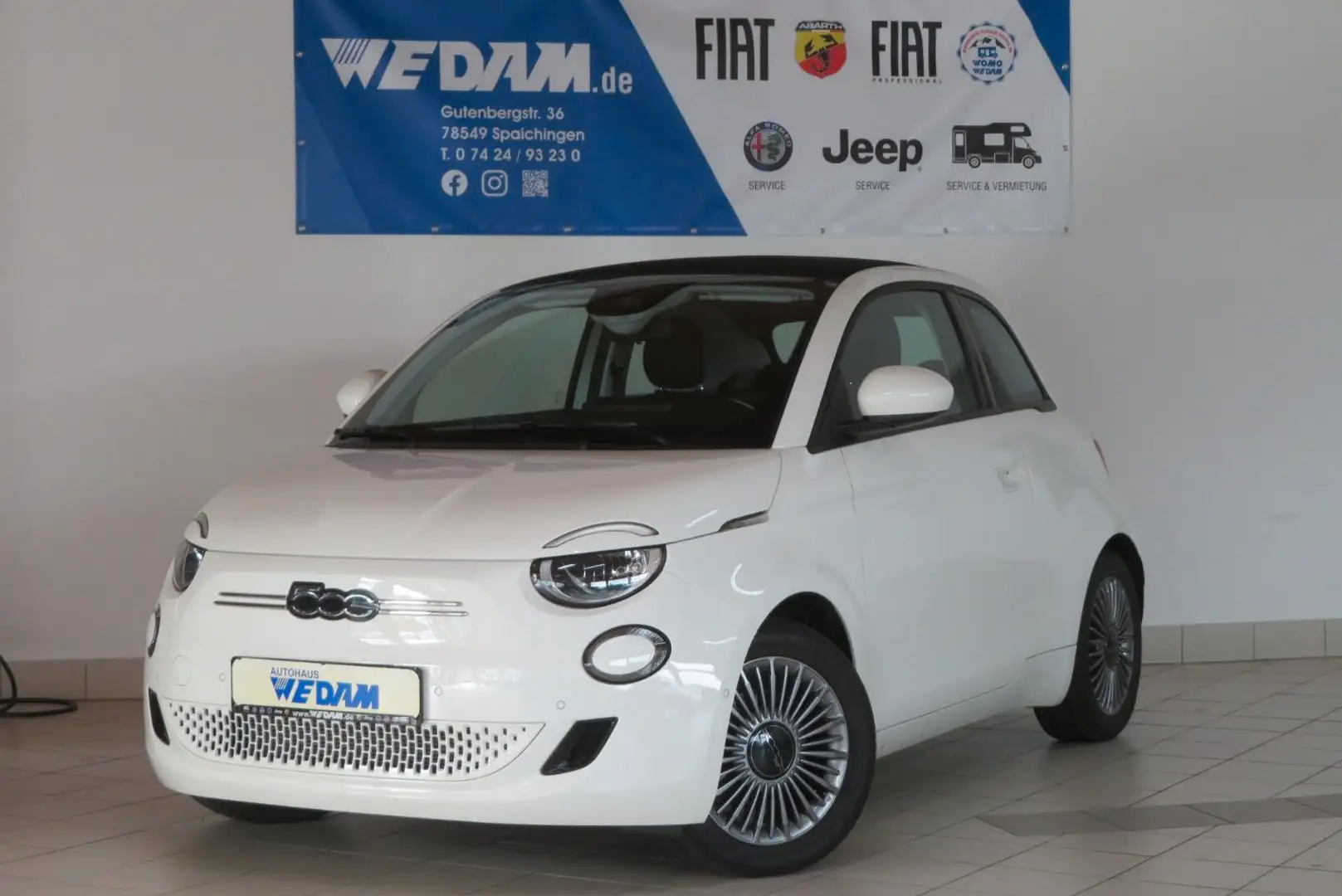 Fiat 500e Cabrio 42 kWh 118PS *Sitzheizung,Kamera* Weiß - 1