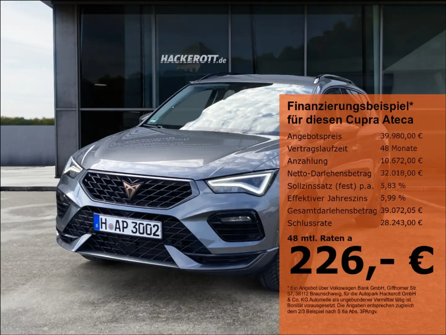 CUPRA Ateca 4Drive 2.0 TSI 140 KW (190 PS) 7-GANG DSG 4 LED Na Grau - 1