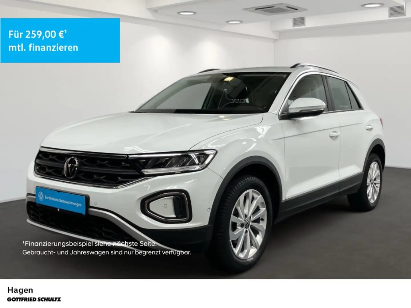 Volkswagen T-Roc 1.0 TSI LED NAV AHK SHZ Life Weiß - 1