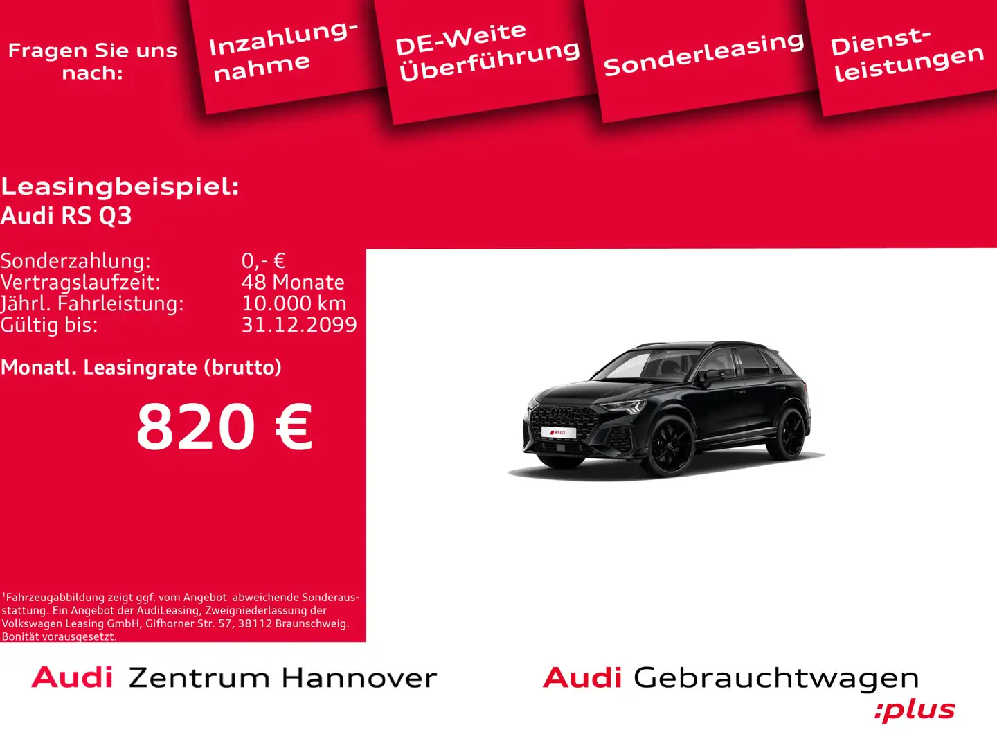 Audi RS Q3 2.5 TFSI AHK Matrix Memory Kamera Černá - 1