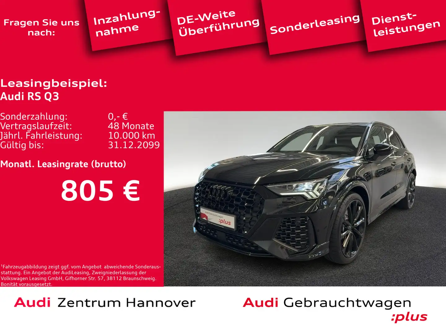 Audi RS Q3 2.5 TFSI AHK Matrix Memory Kamera Nero - 1