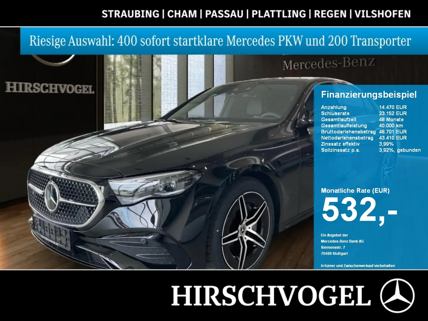 Mercedes-Benz E 220 d EDITION AMG-Line+Night+AHK+DISTR+KEYLESS Schwarz - 1