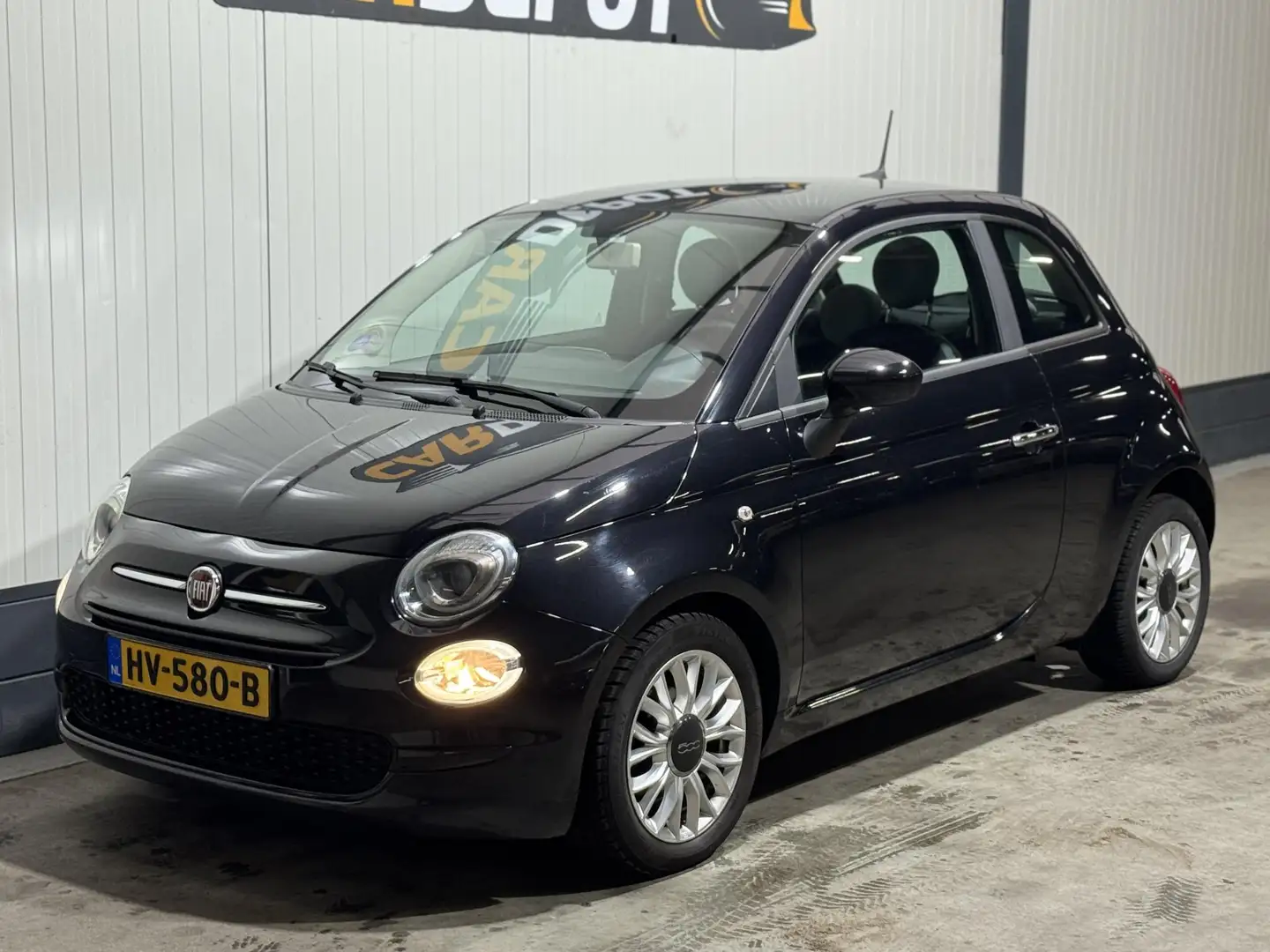 Fiat 500 0.9 TwinAir Turbo Popstar Automaat Airco Vol Jaar Zwart - 1