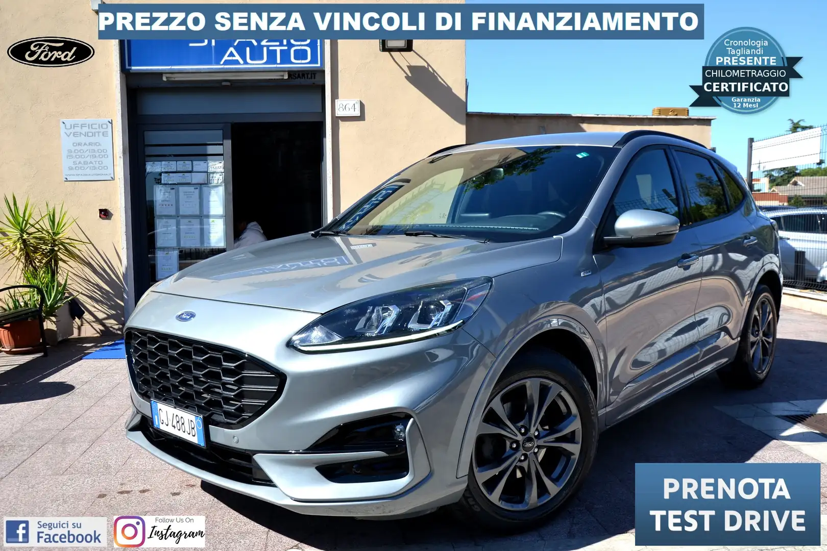 Ford Kuga 1.5 ecoblue ST-Line 2wd 120cv auto *Prezzo Reale* Gris - 1