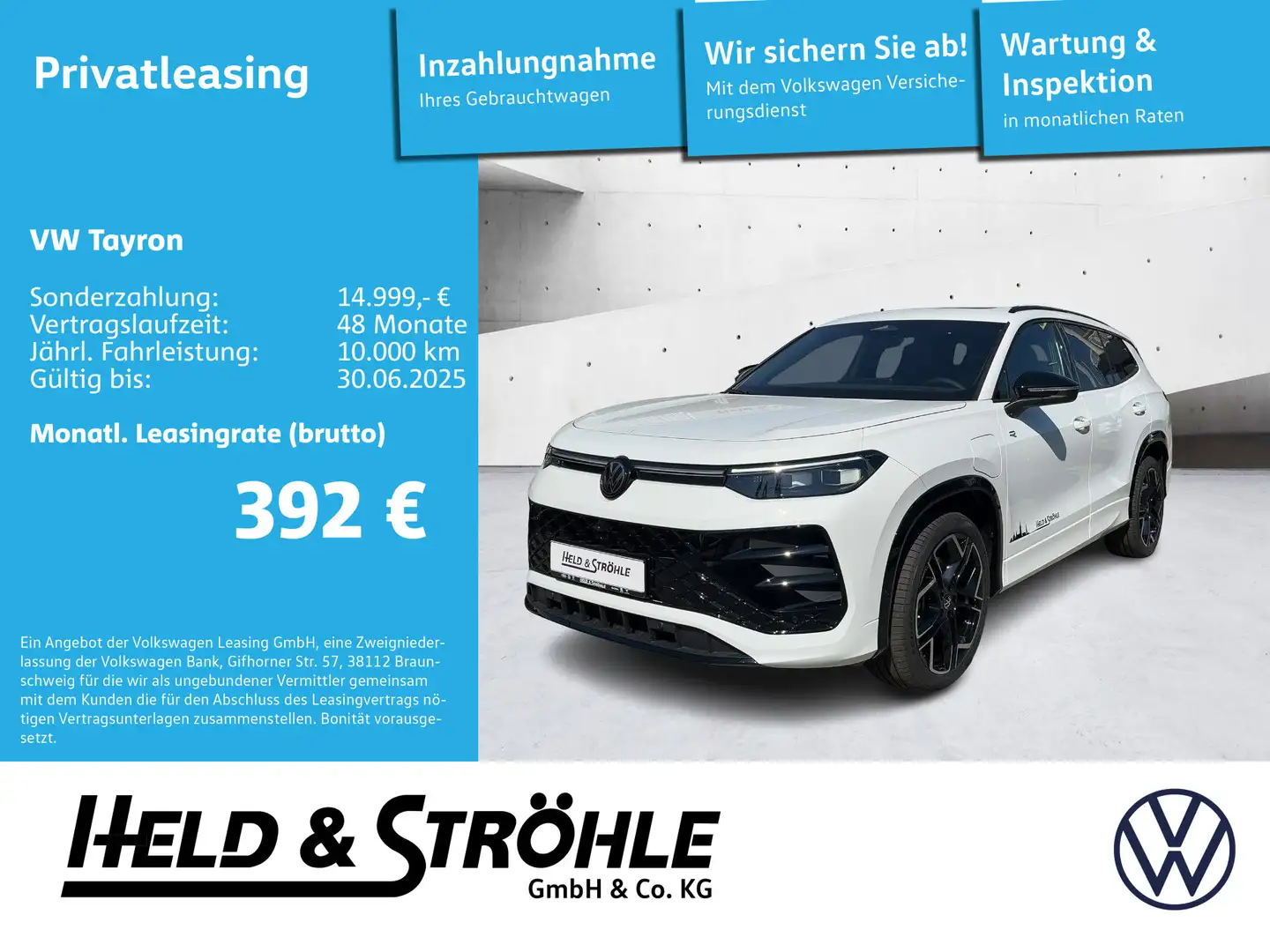 Volkswagen Tayron R-Line Black 1.5 eHybrid DSG AHK HuD PANO Weiß - 1