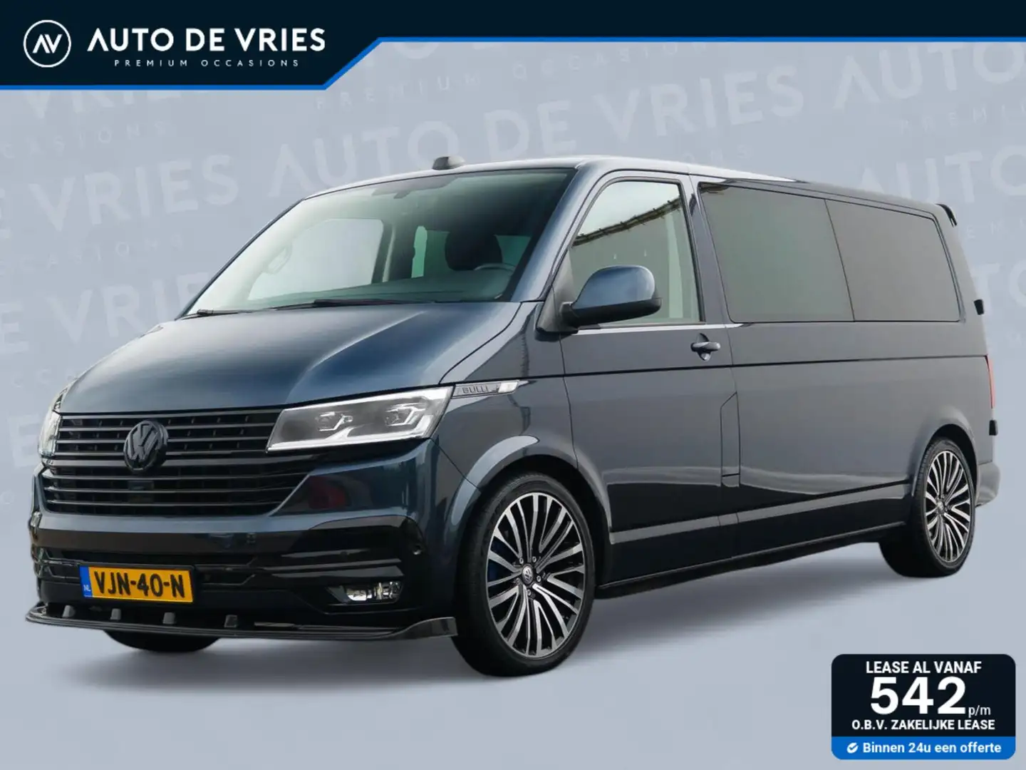 Volkswagen T6.1 Transporter 2.0 TDI 150pk DSG L2H1 DC Bulli | 20 inch LMV | Sp Blauw - 1