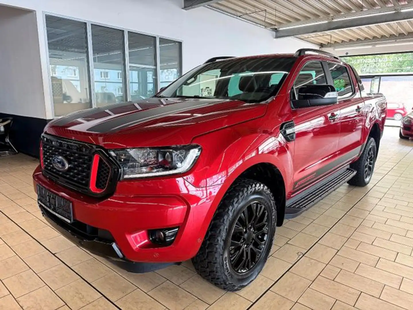 Ford Ranger WILDTRAK 2.0 TDI *VOLLAUST+E-ROLLO+LEDER Rouge - 2