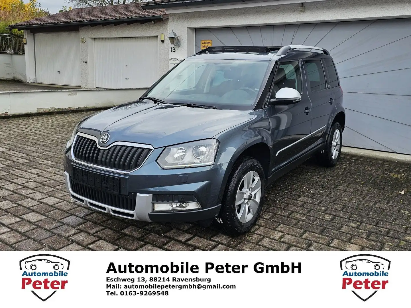 Skoda Yeti 2.0 TDI DSG 4x4 Pano Keyl Standhz Adventure Gris - 1