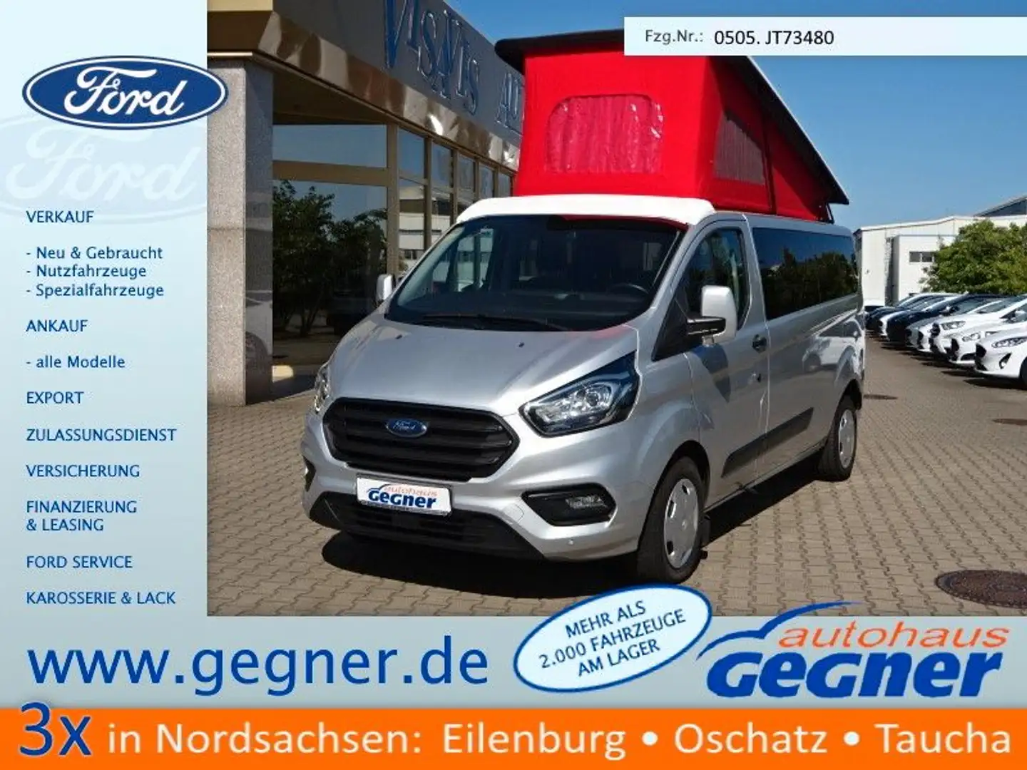 Ford Transit Custom Kombi 320 L2 Trend Aufstelldach Silber - 1